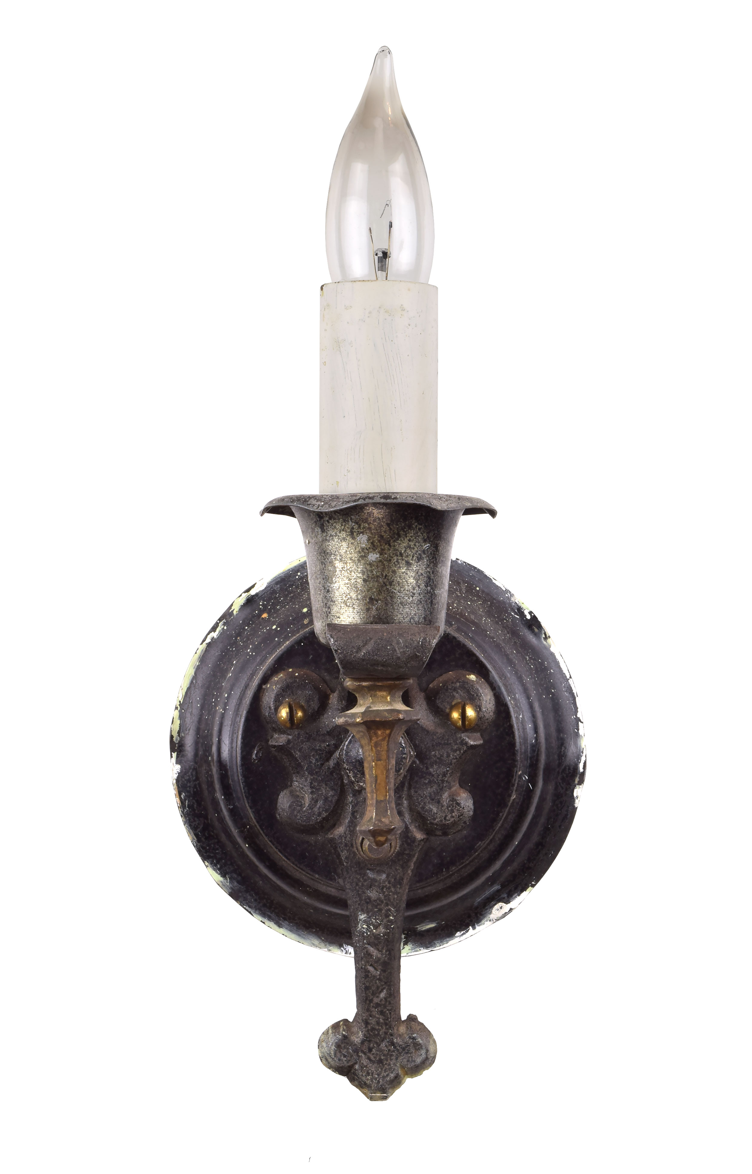 one arm iron tudor sconce