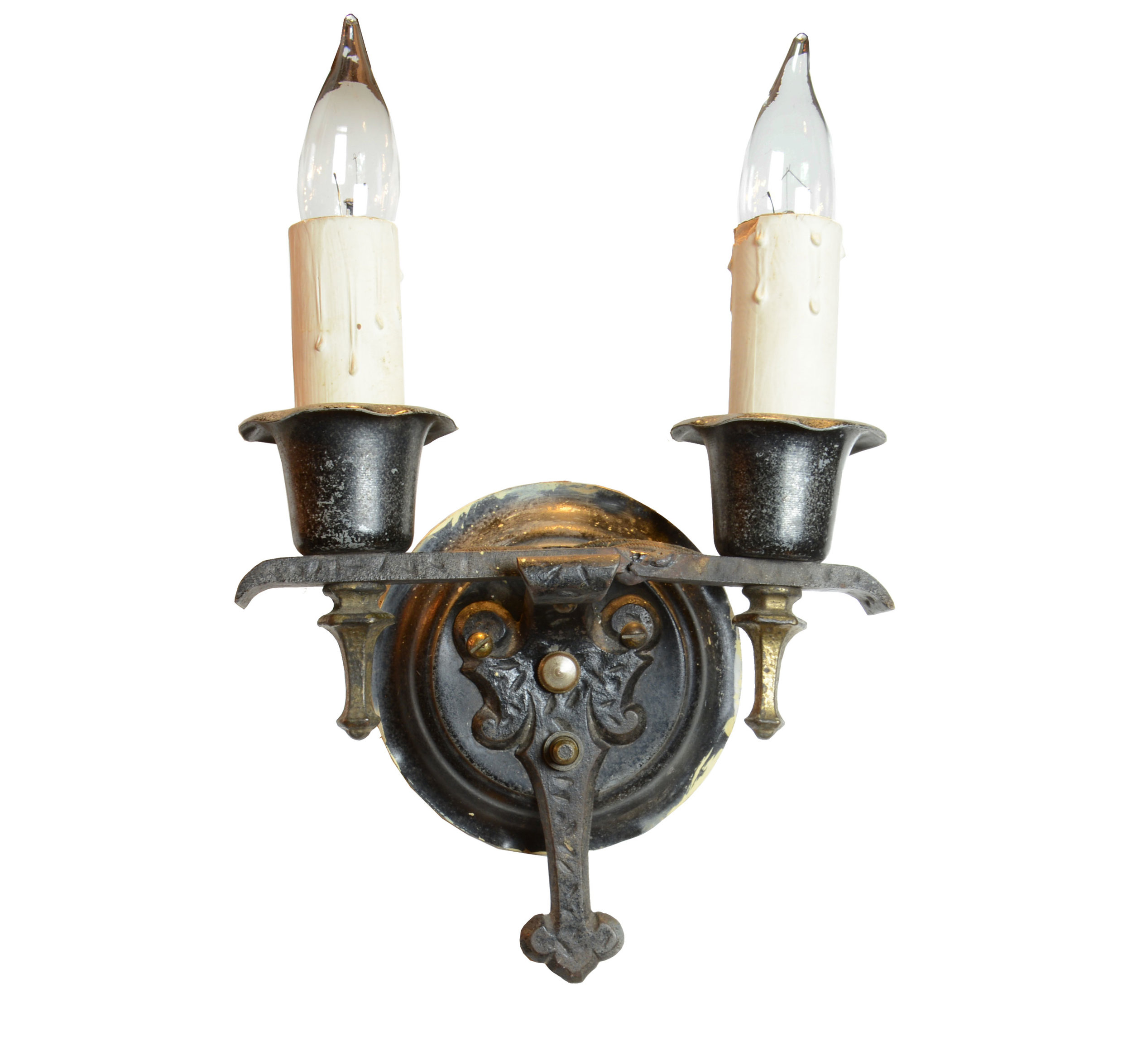 two-arm tudor sconce