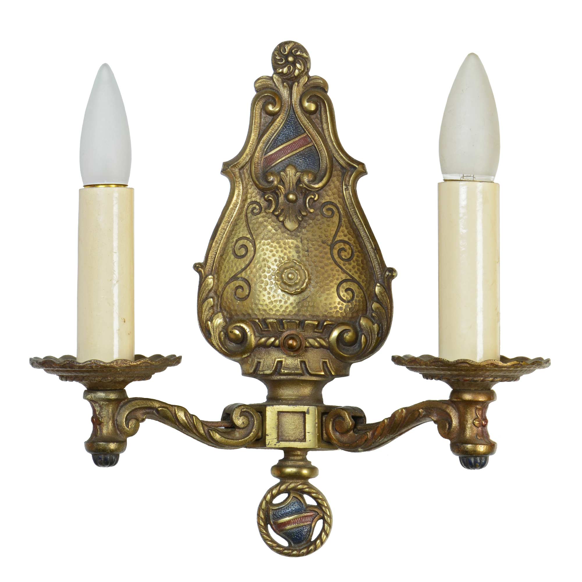 cast brass tudor sconce