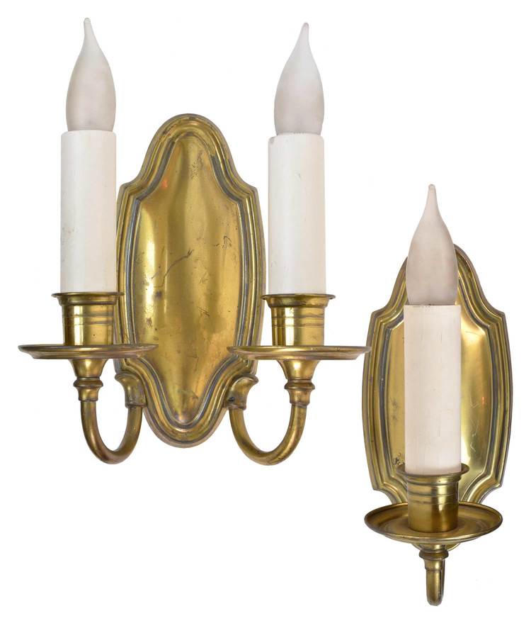 colonial brass sconces