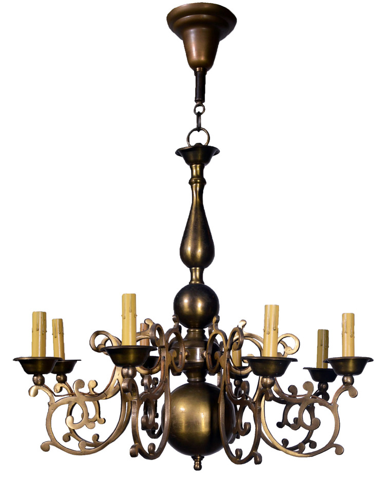 cast brass colonial chandelier