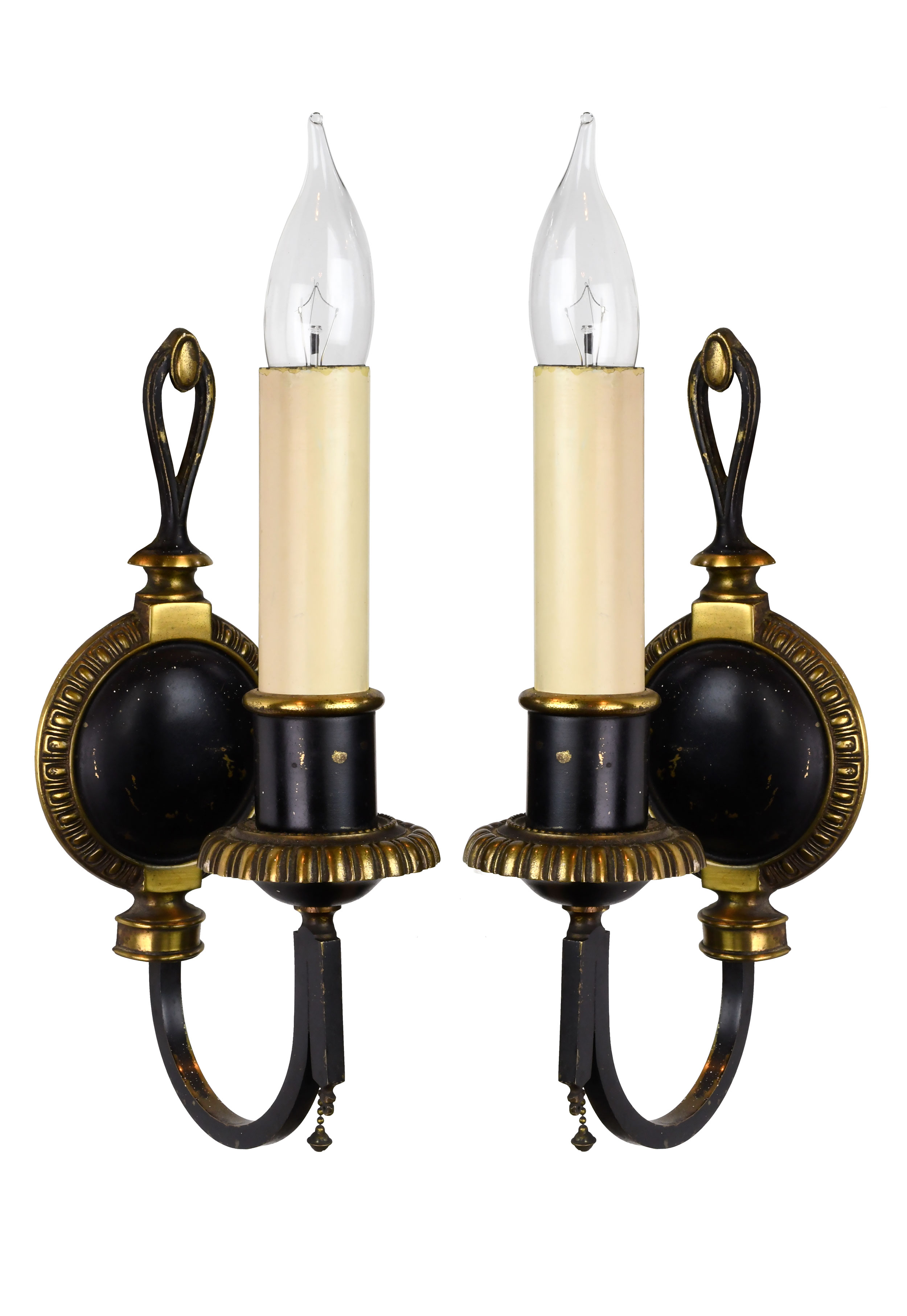 bradley & hubbard brass sconce pair