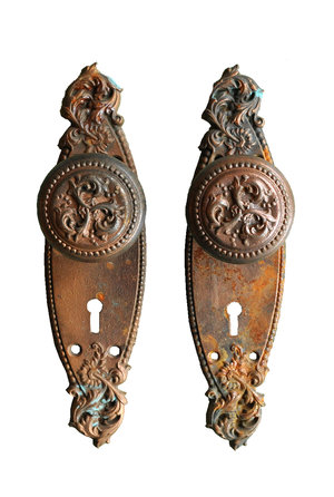 Russell & Erwin Bronze Plated Doorknob Set