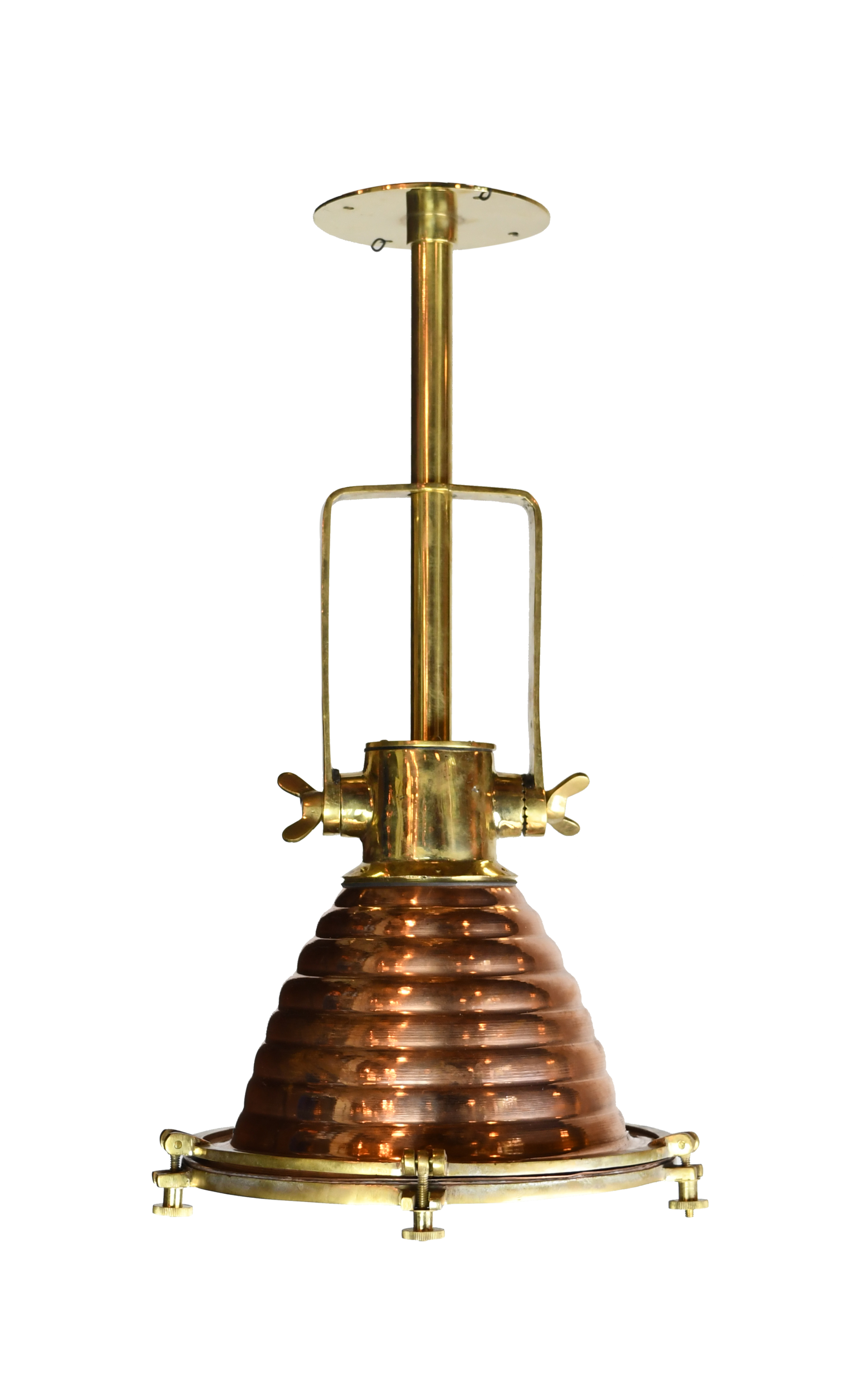 copper/brass beehive boat light — ARCHITECTURAL ANTIQUES
