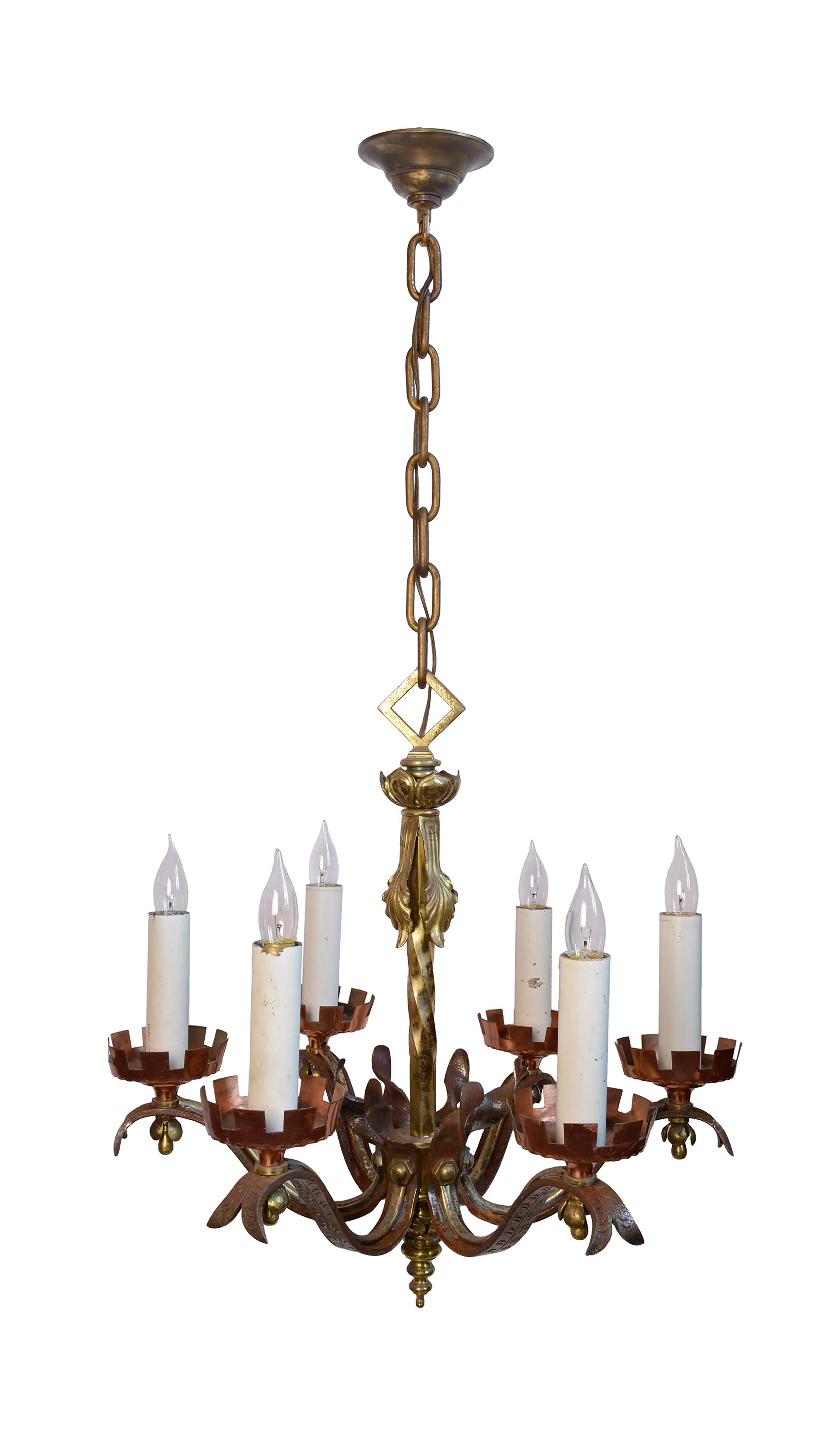 Wrought Iron new 6 arm Candle Chandelier 