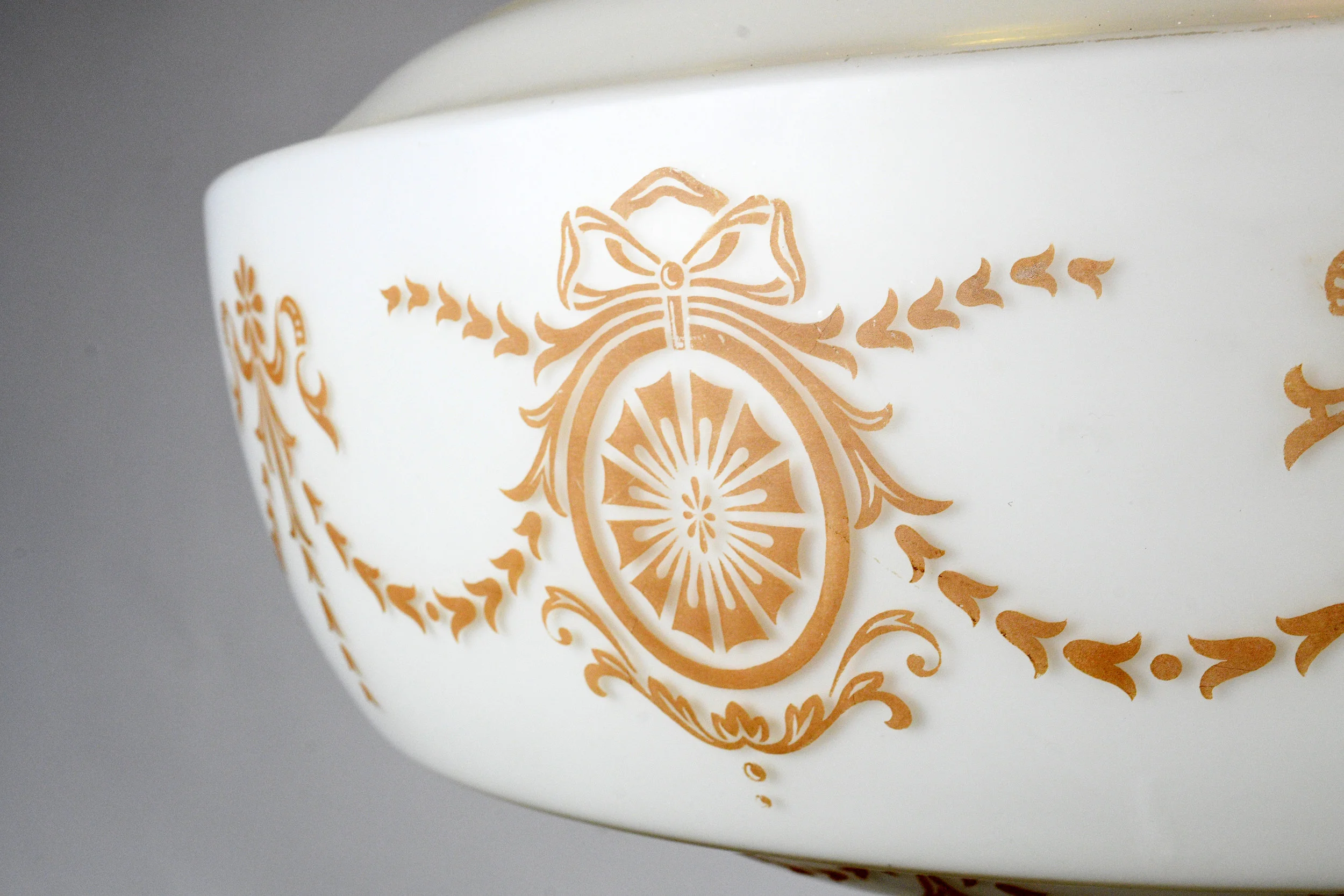 seven light victorian brass pendant with shade — ARCHITECTURAL ANTIQUES