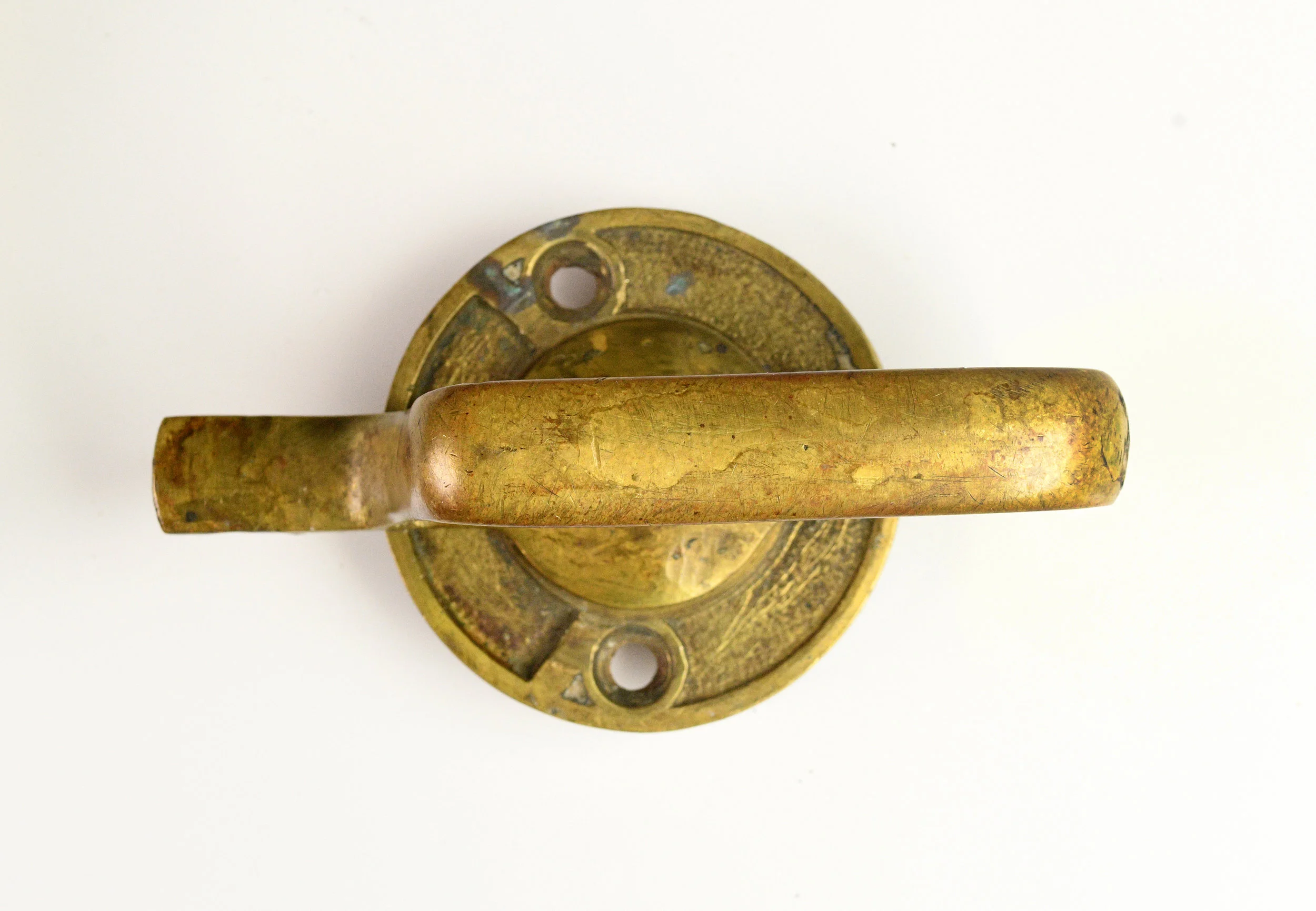cast brass window latch set — ARCHITECTURAL ANTIQUES