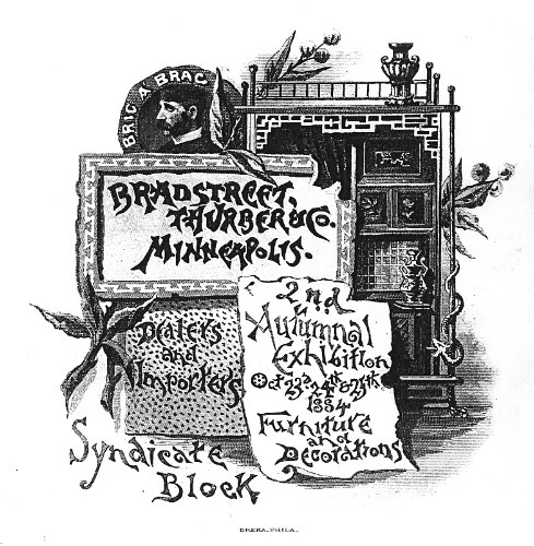 Illustration from; Bradstreet Thuber & Company, (pamphlet, 1884 Cover), Courtesy of Minneapolis Public Library, Special Collections