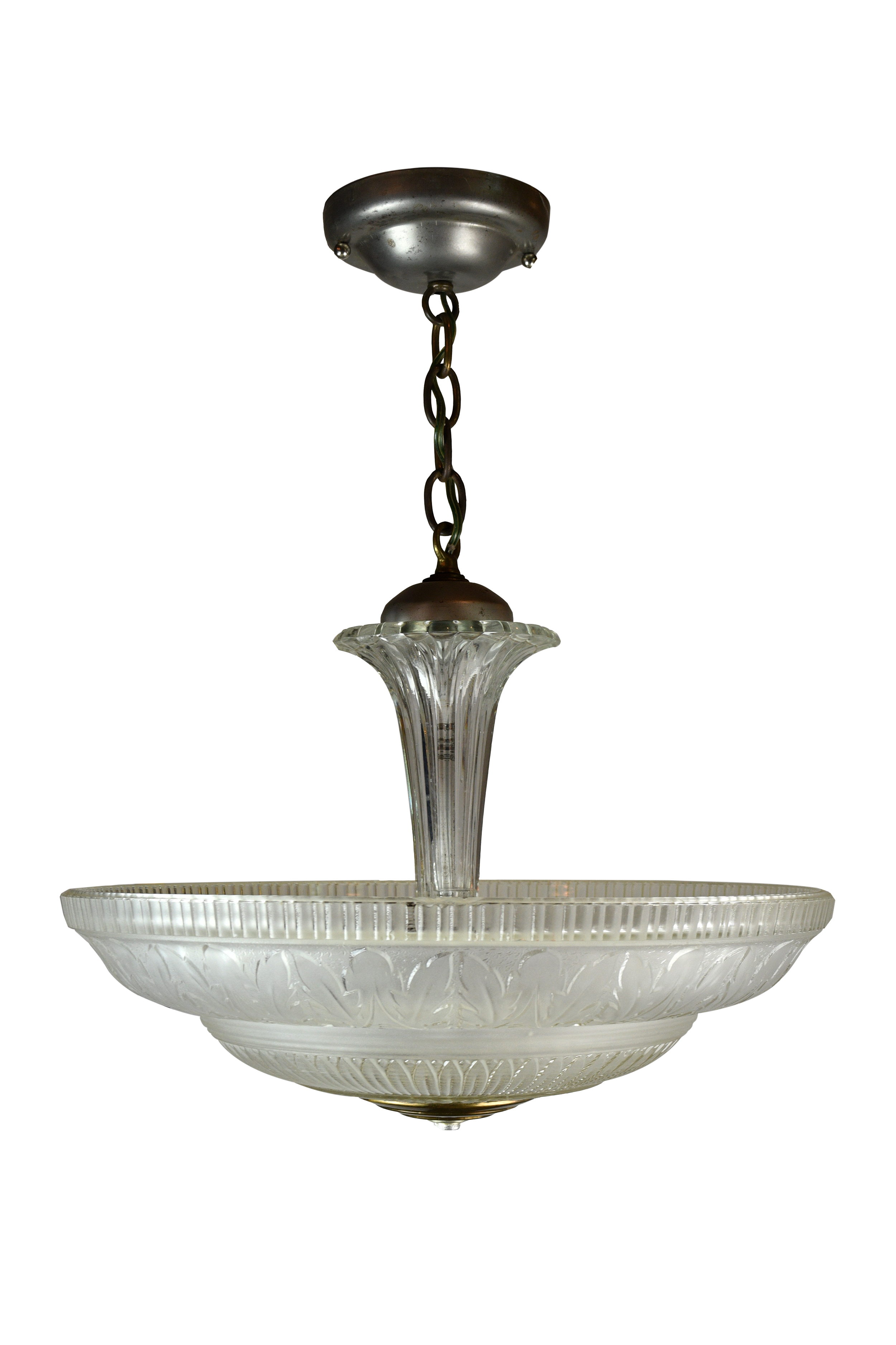 glass bowl pendant — ARCHITECTURAL ANTIQUES