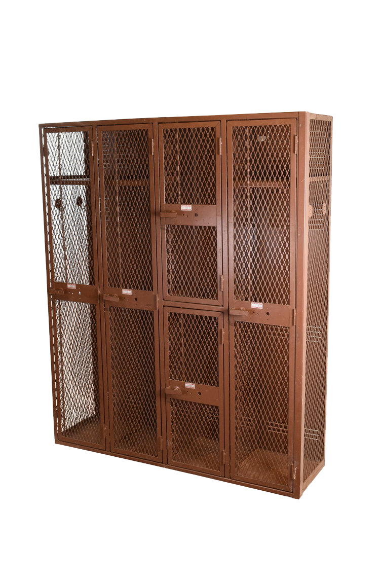 brown locker unit - 8 available