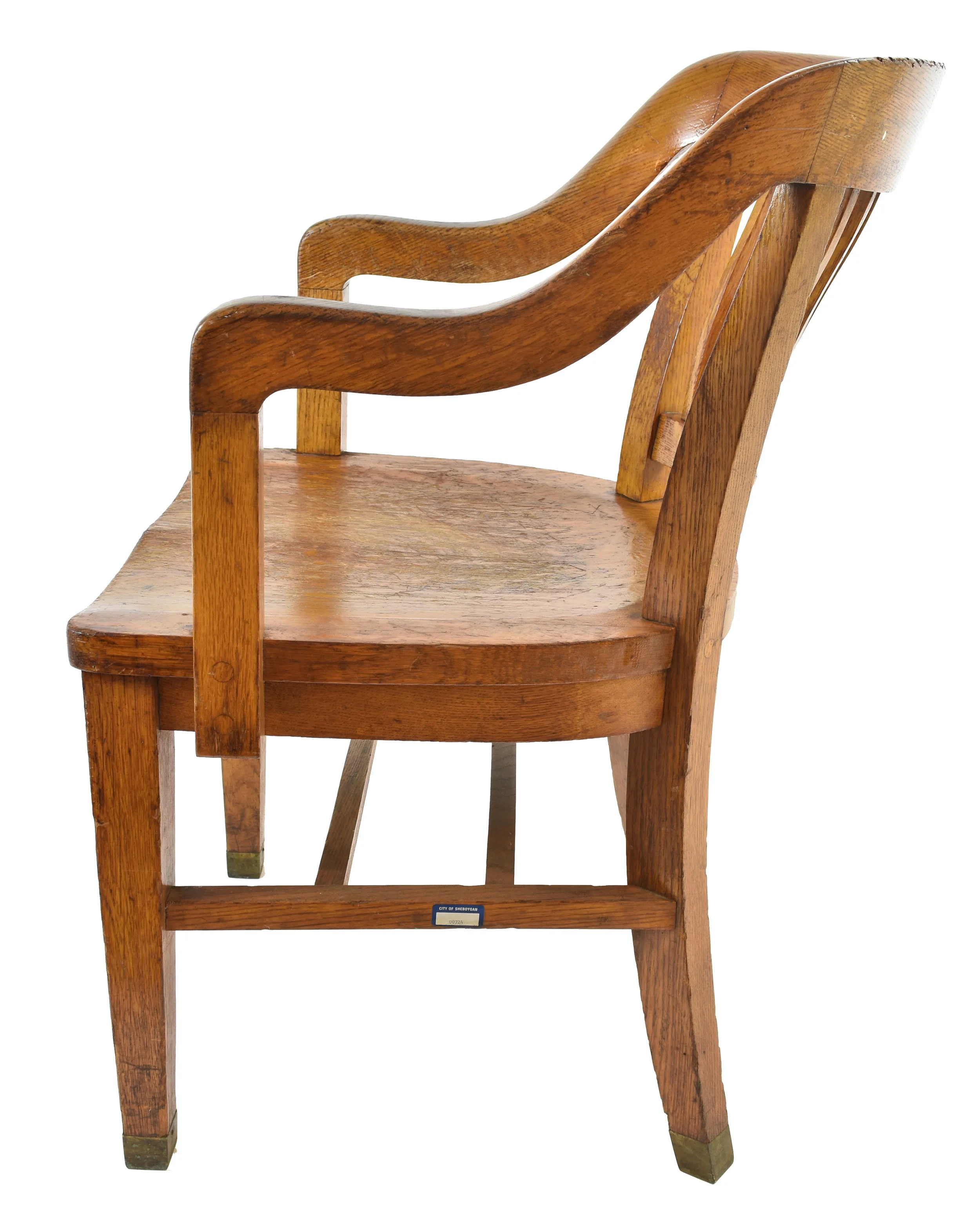 oak bent back lawyer/courtroom chairs — ARCHITECTURAL ANTIQUES