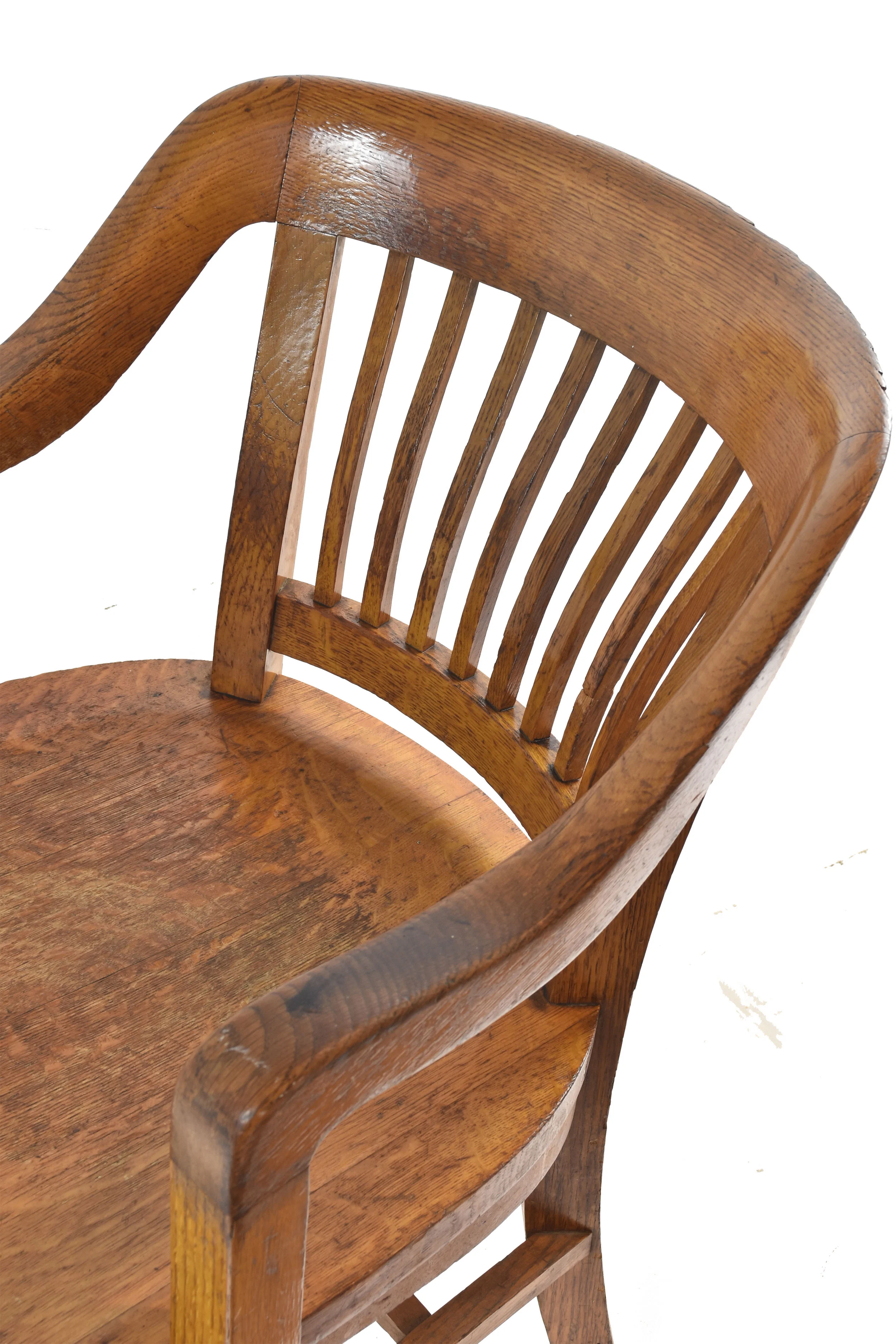 oak bent back lawyer/courtroom chairs — ARCHITECTURAL ANTIQUES