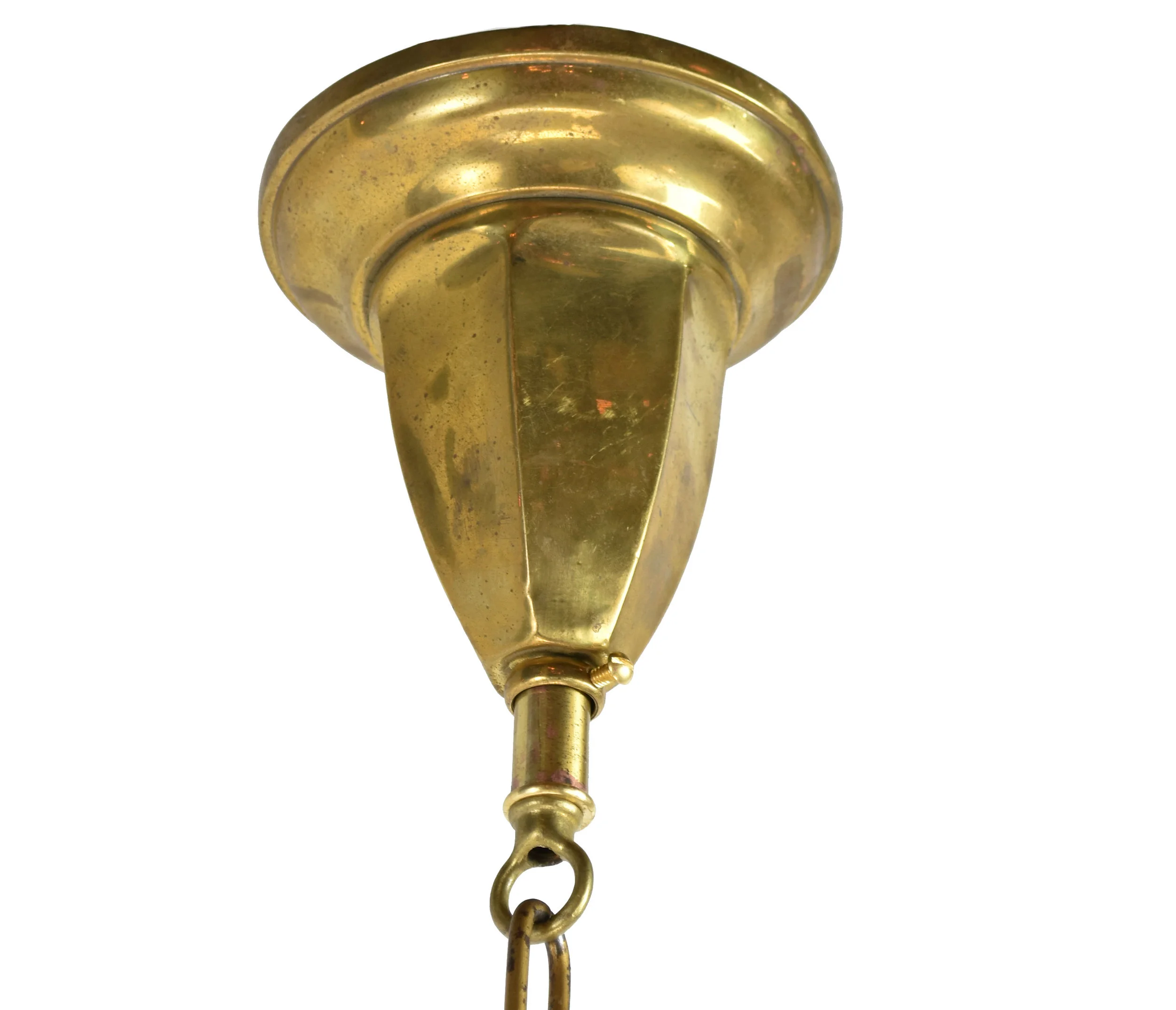 cast brass six candle chandelier — ARCHITECTURAL ANTIQUES