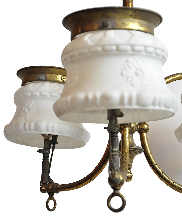 gas fixture three light — ARCHITECTURAL ANTIQUES
