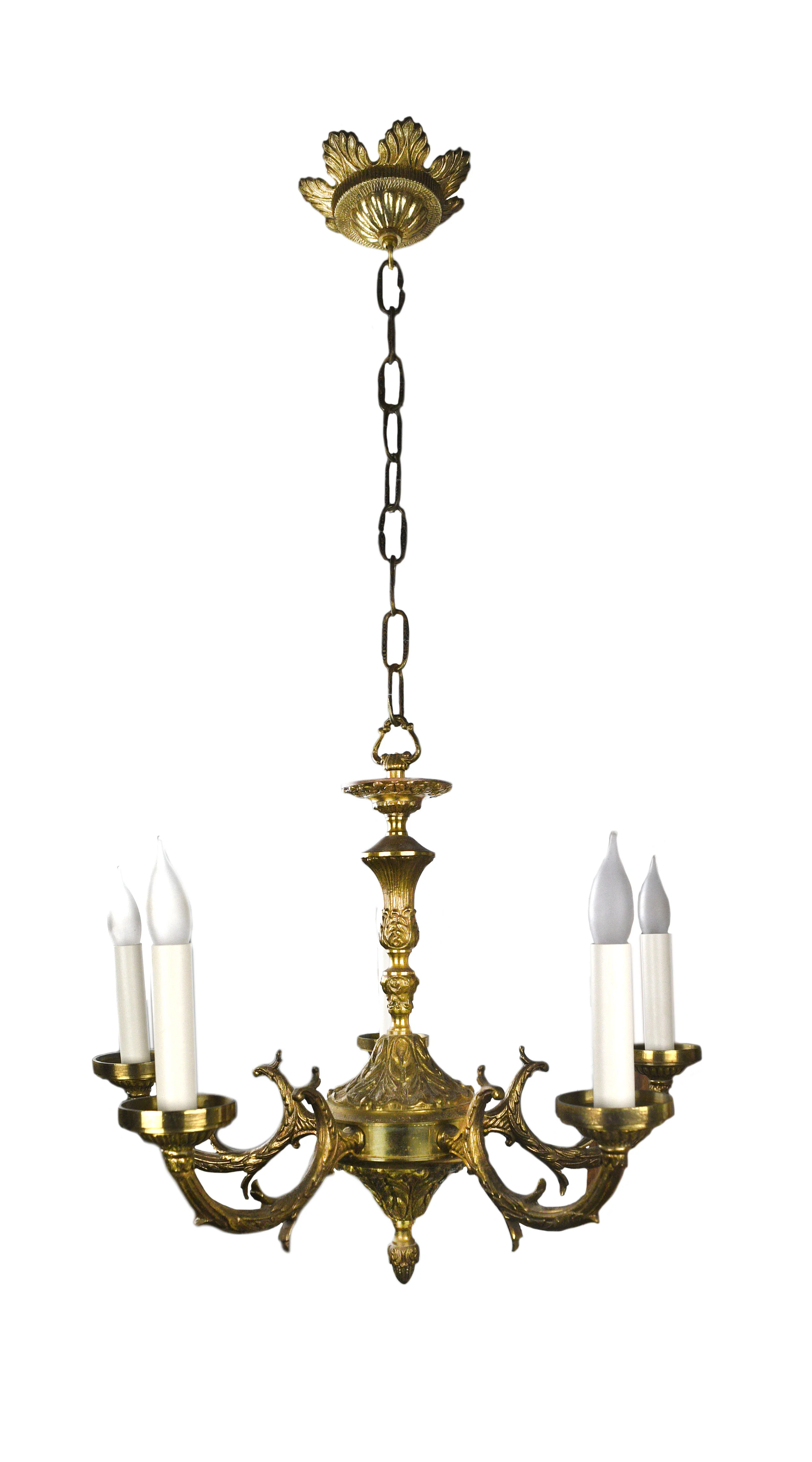 5 candle spanish chandelier — ARCHITECTURAL ANTIQUES