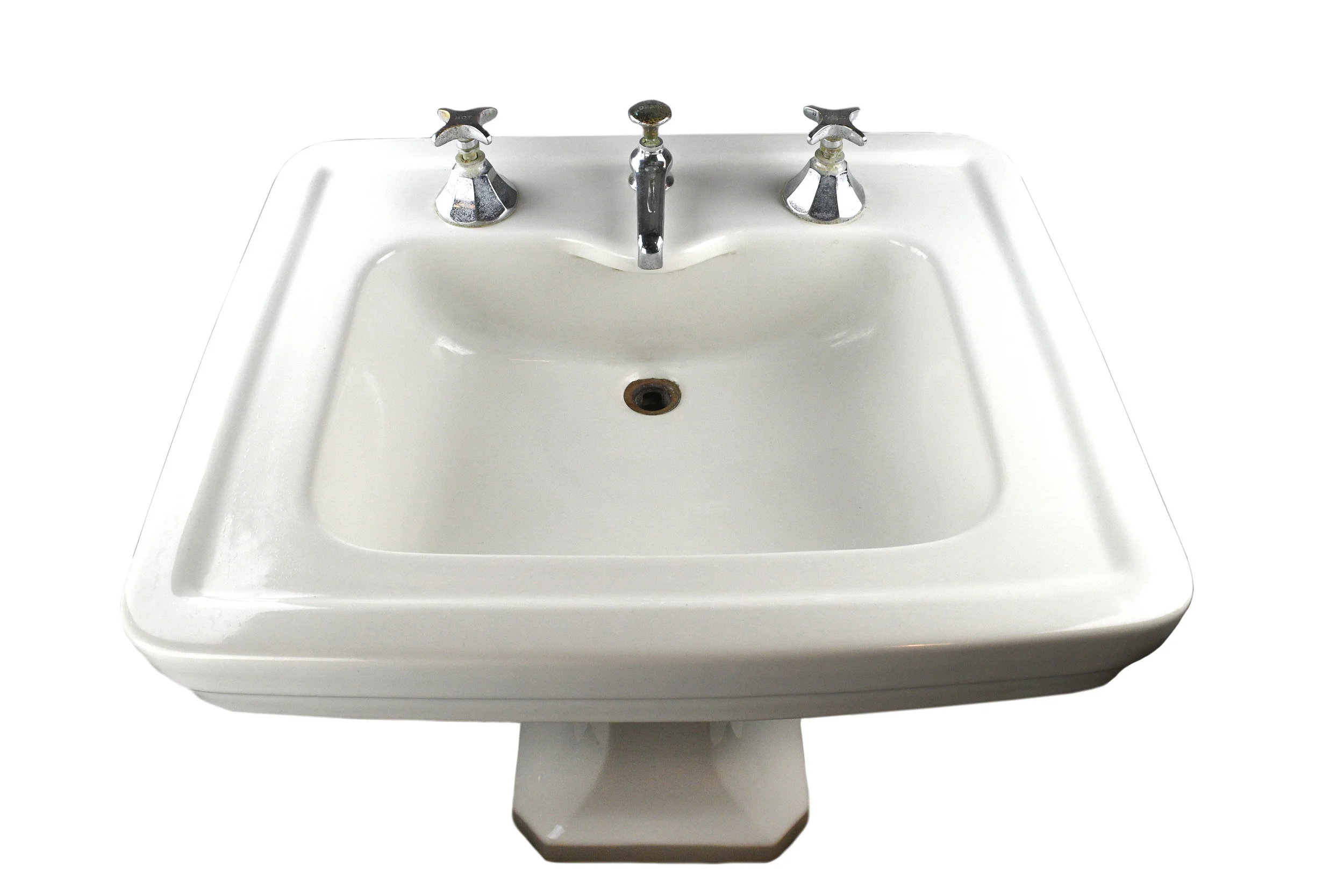 kohler porcelain pedestal sink — ARCHITECTURAL ANTIQUES