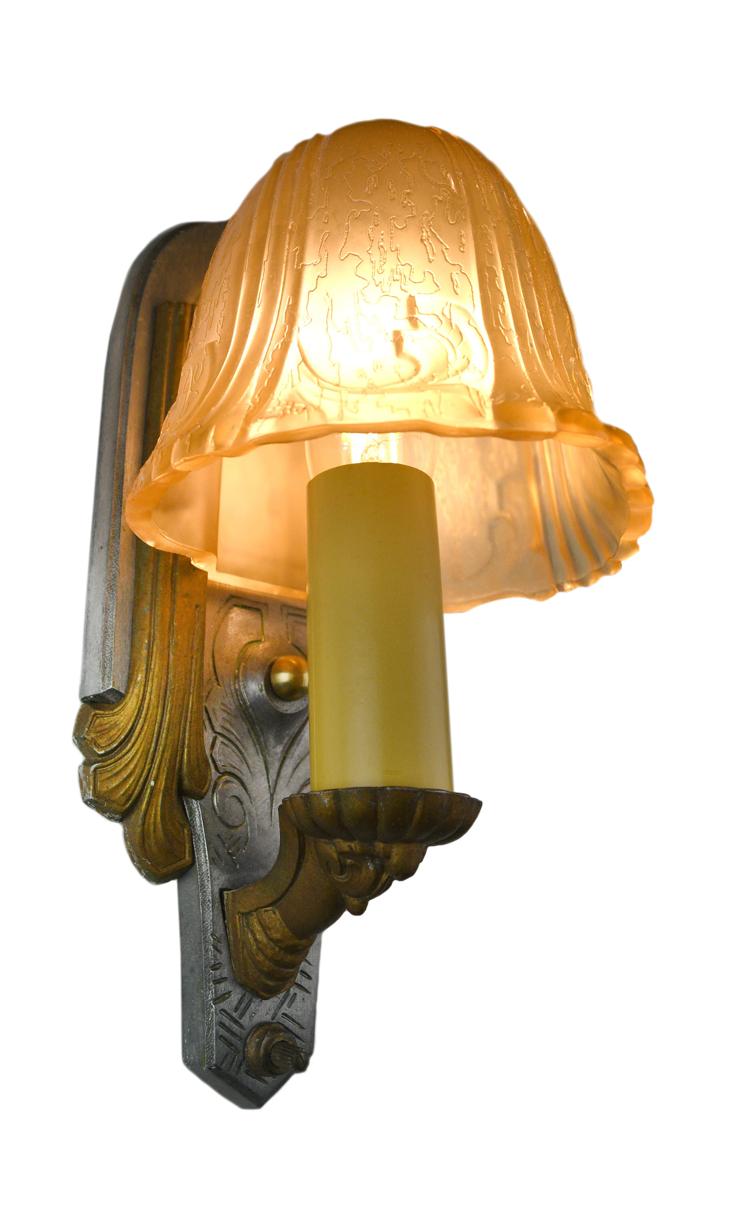 Riddle art deco slip shade sconce Click here for more information