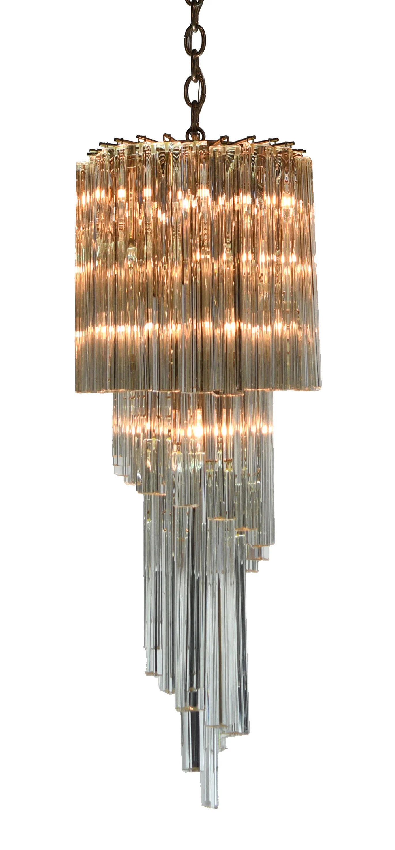 30” SPIRAL VENINI CHANDELIER Click here for more information