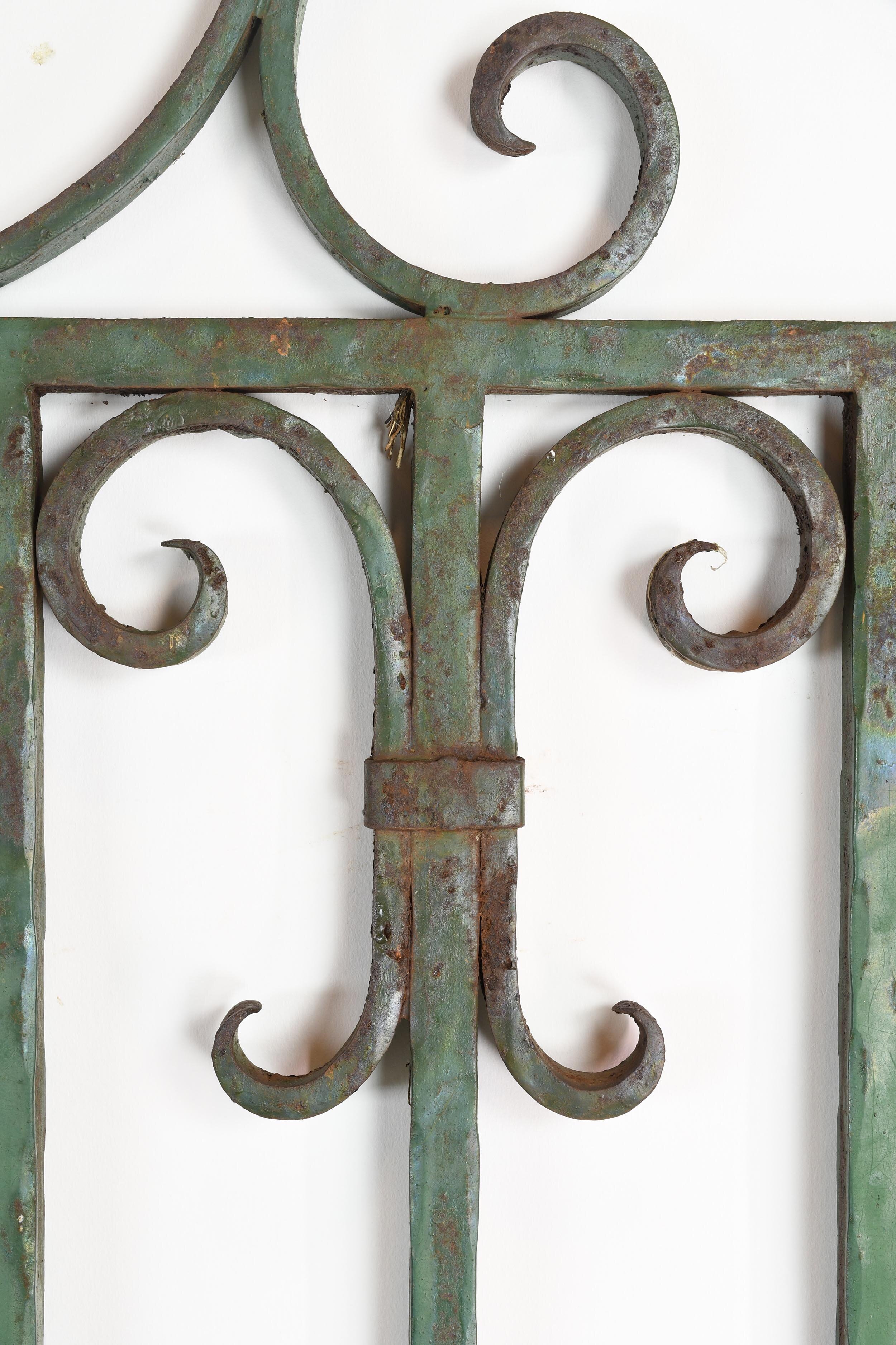 hand wrought iron double entry gate — ARCHITECTURAL ANTIQUES