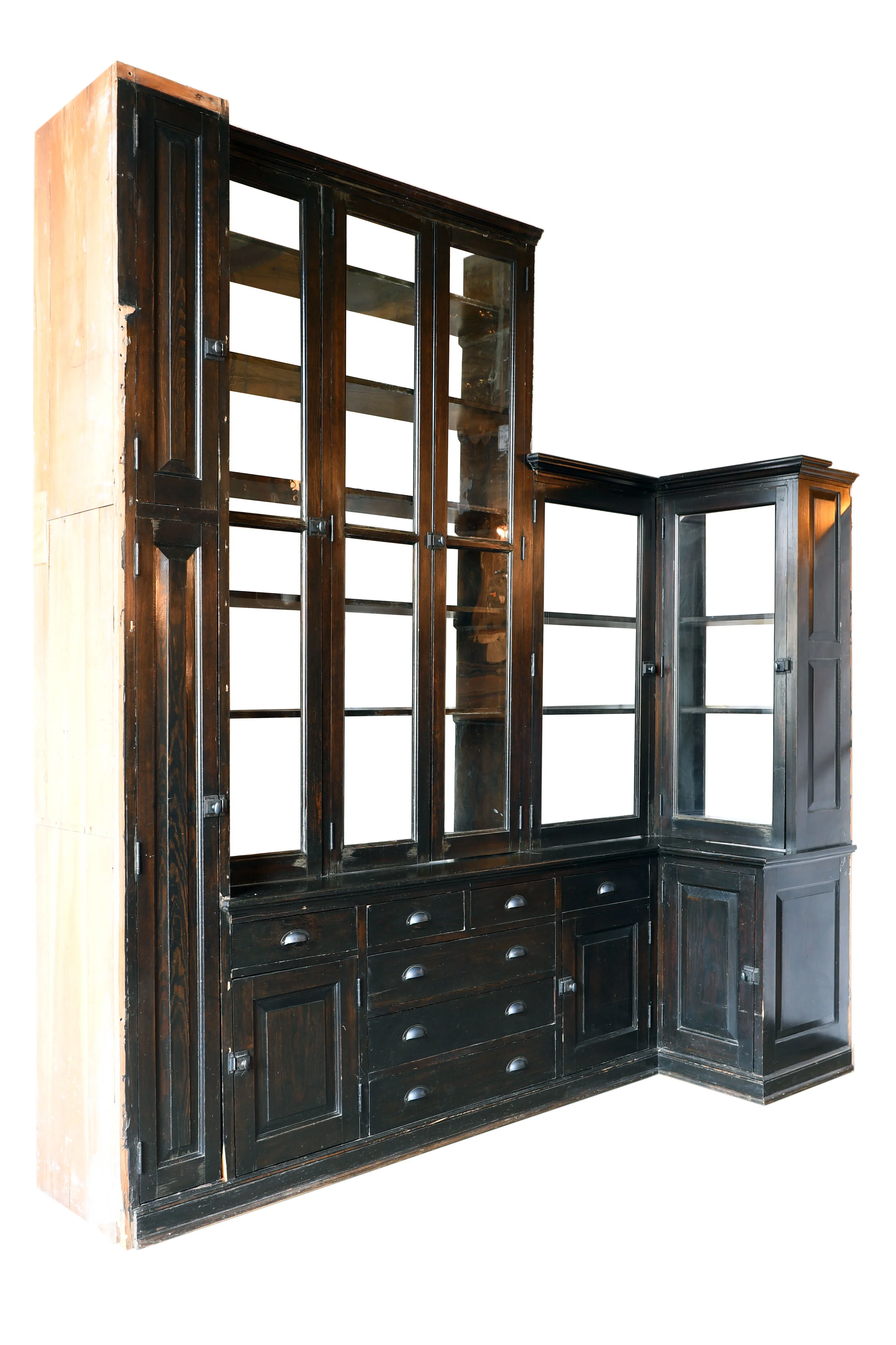 dark stained butlers pantry — ARCHITECTURAL ANTIQUES