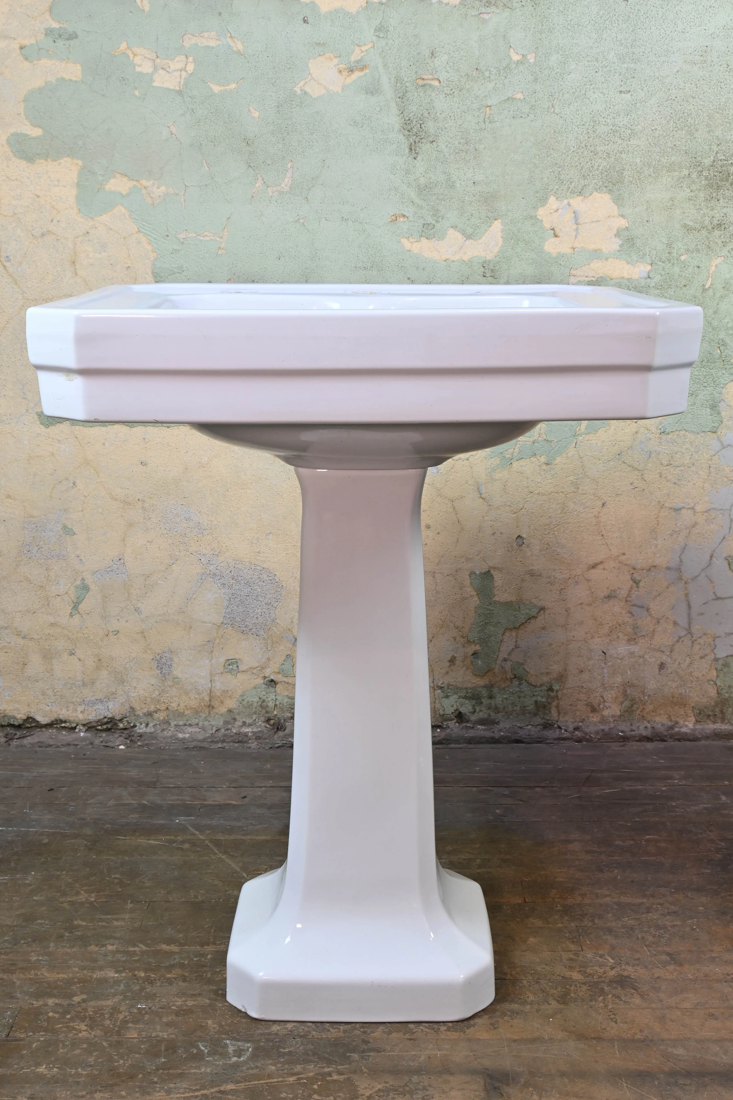 white porcelain pedestal sink — ARCHITECTURAL ANTIQUES
