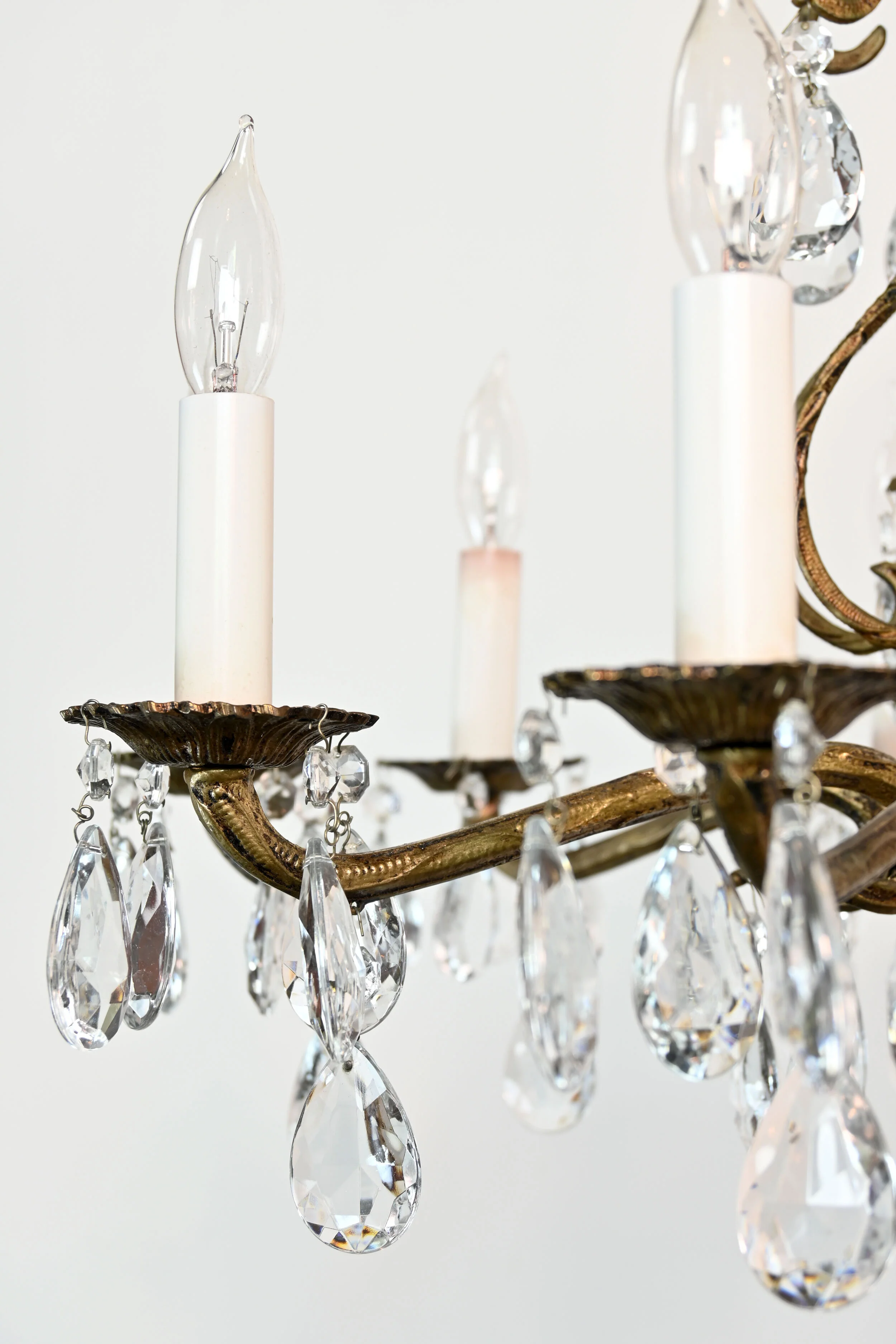 brass 10 candle Spanish chandelier — ARCHITECTURAL ANTIQUES