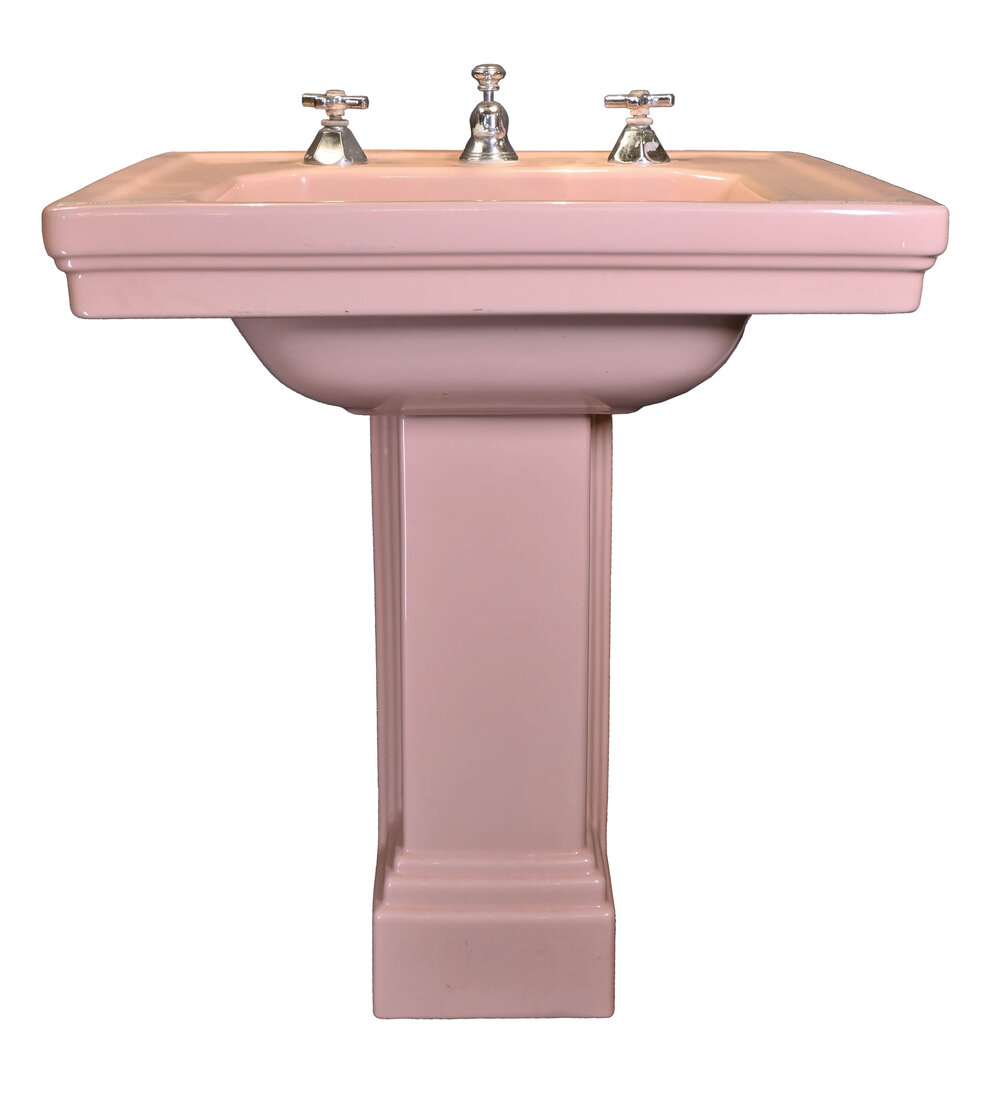 Impressive pink pedestal sink for sale Standard Pink Pedestal Sink Architectural Antiques