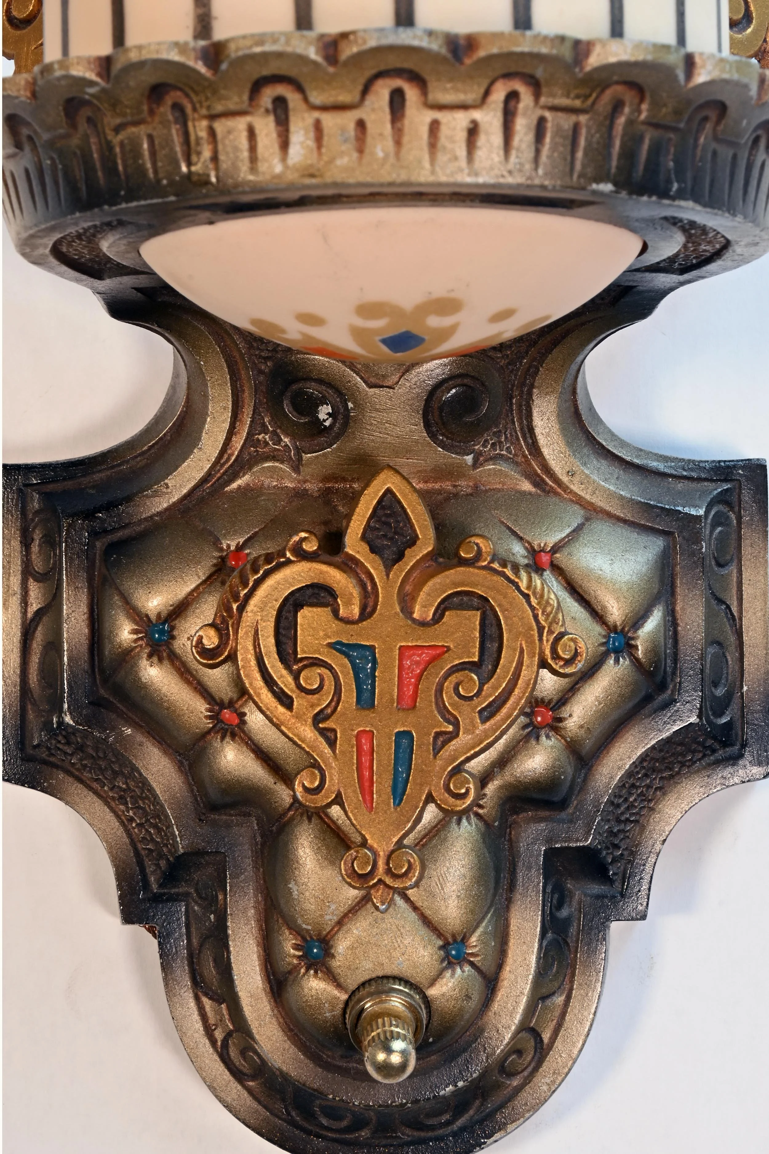 art deco beardslee slip shade sconce by williamson — ARCHITECTURAL ANTIQUES