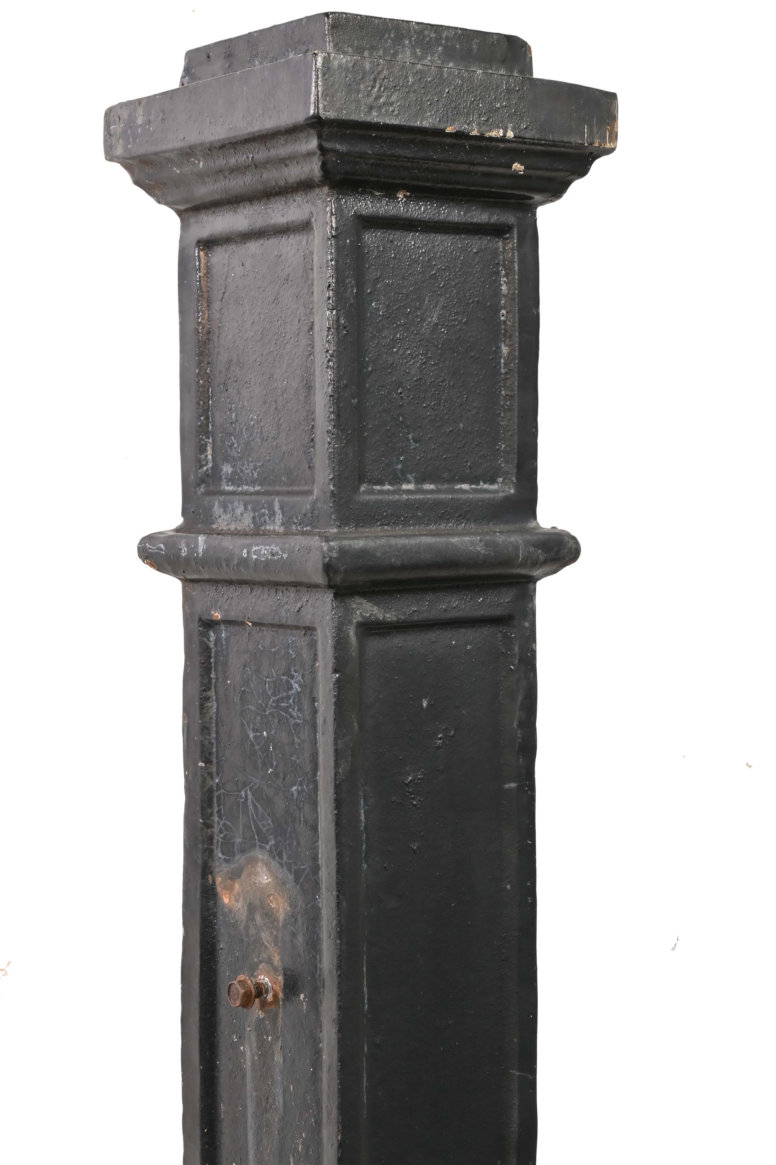 cast iron newel post for balcony rail — ARCHITECTURAL ANTIQUES