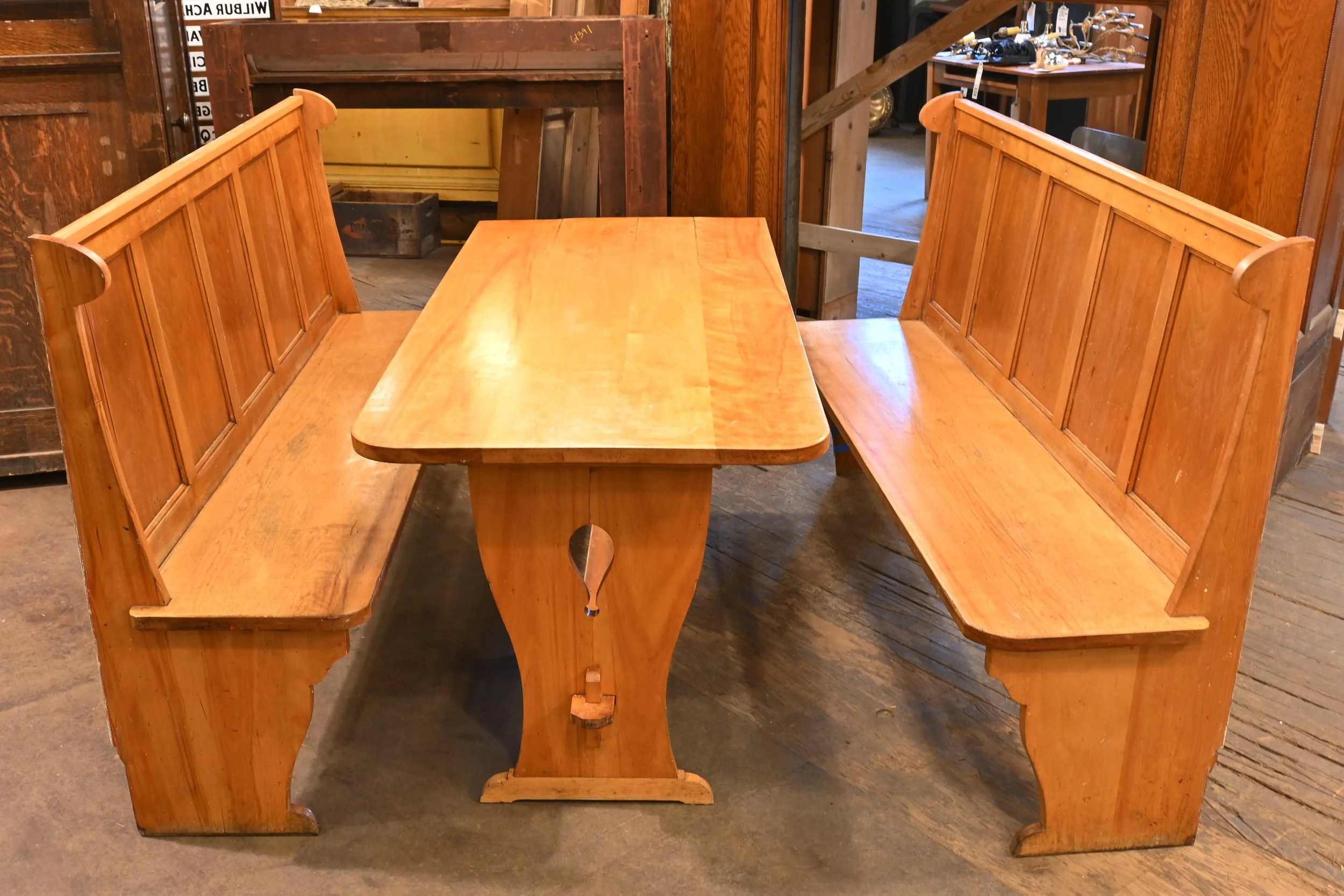 complete birch breakfast nook — ARCHITECTURAL ANTIQUES