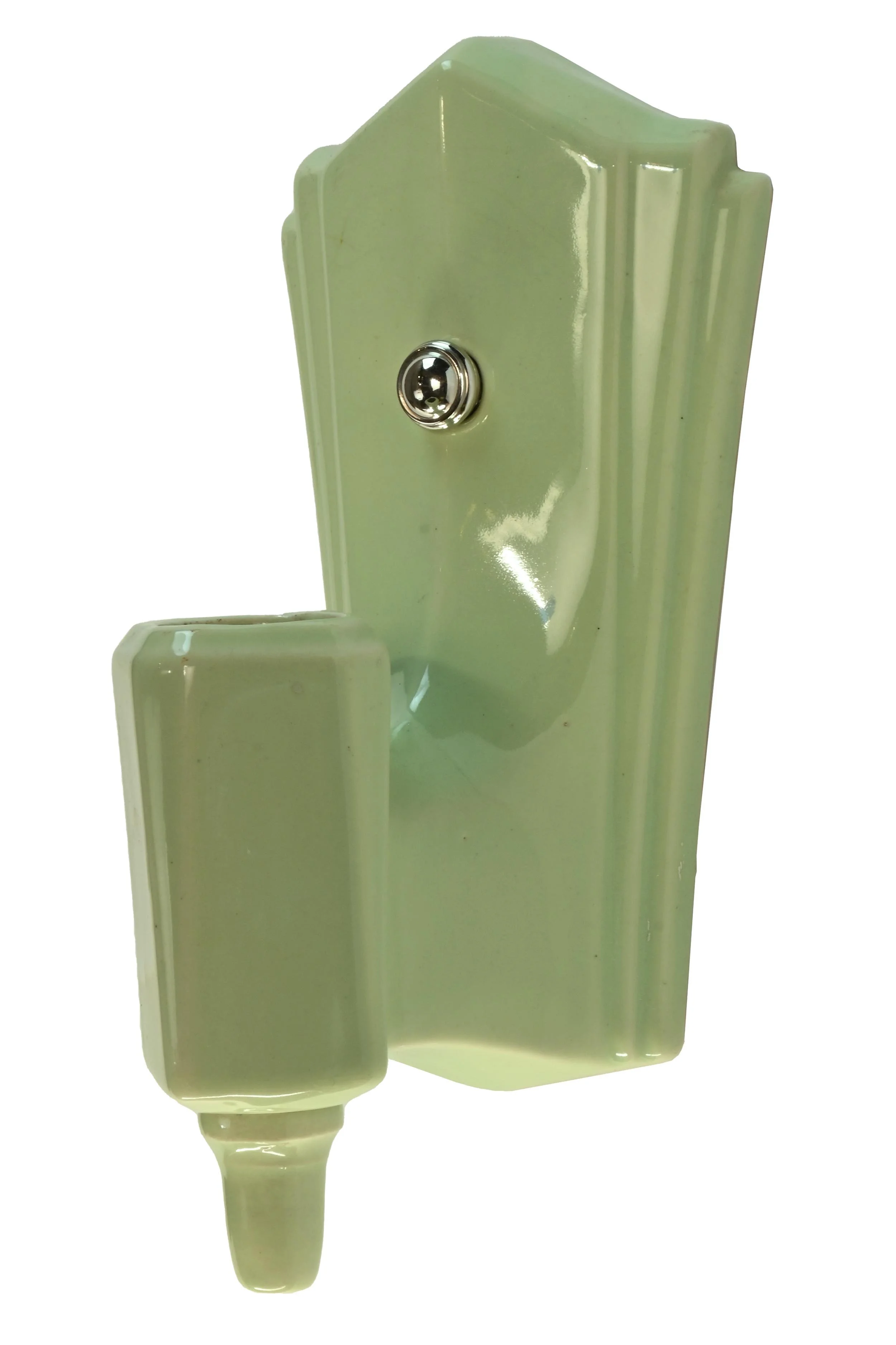 porcelain bathroom sconce single mint green — ARCHITECTURAL ANTIQUES