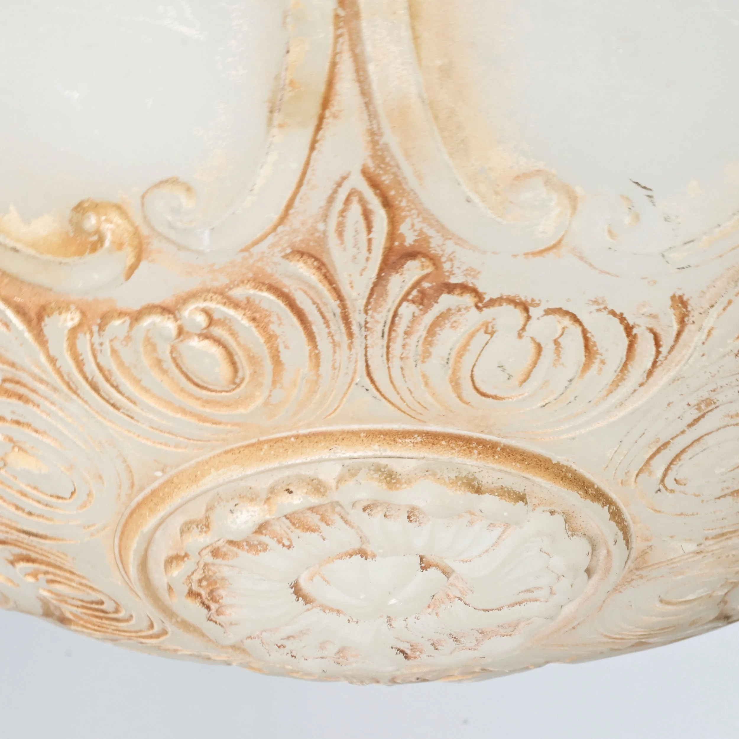 large molded glass bowl chandelier — ARCHITECTURAL ANTIQUES