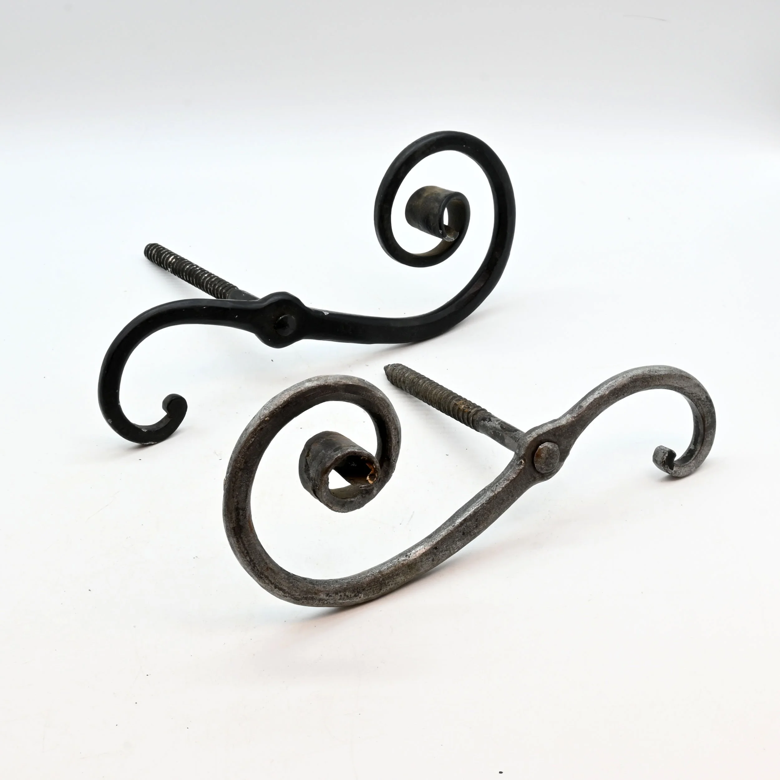 wrought iron screw in shutter dog pairs — ARCHITECTURAL ANTIQUES