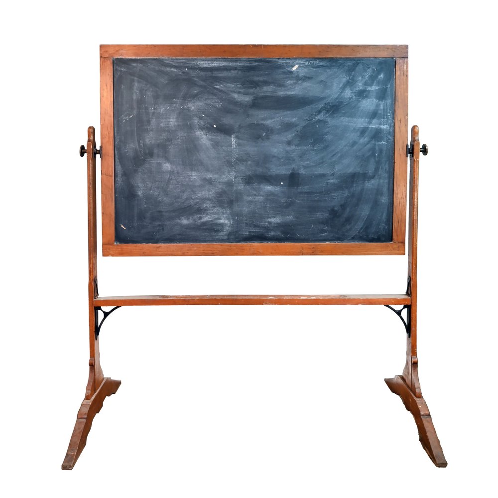 wood framed double sided rotating chalk board — ARCHITECTURAL ANTIQUES