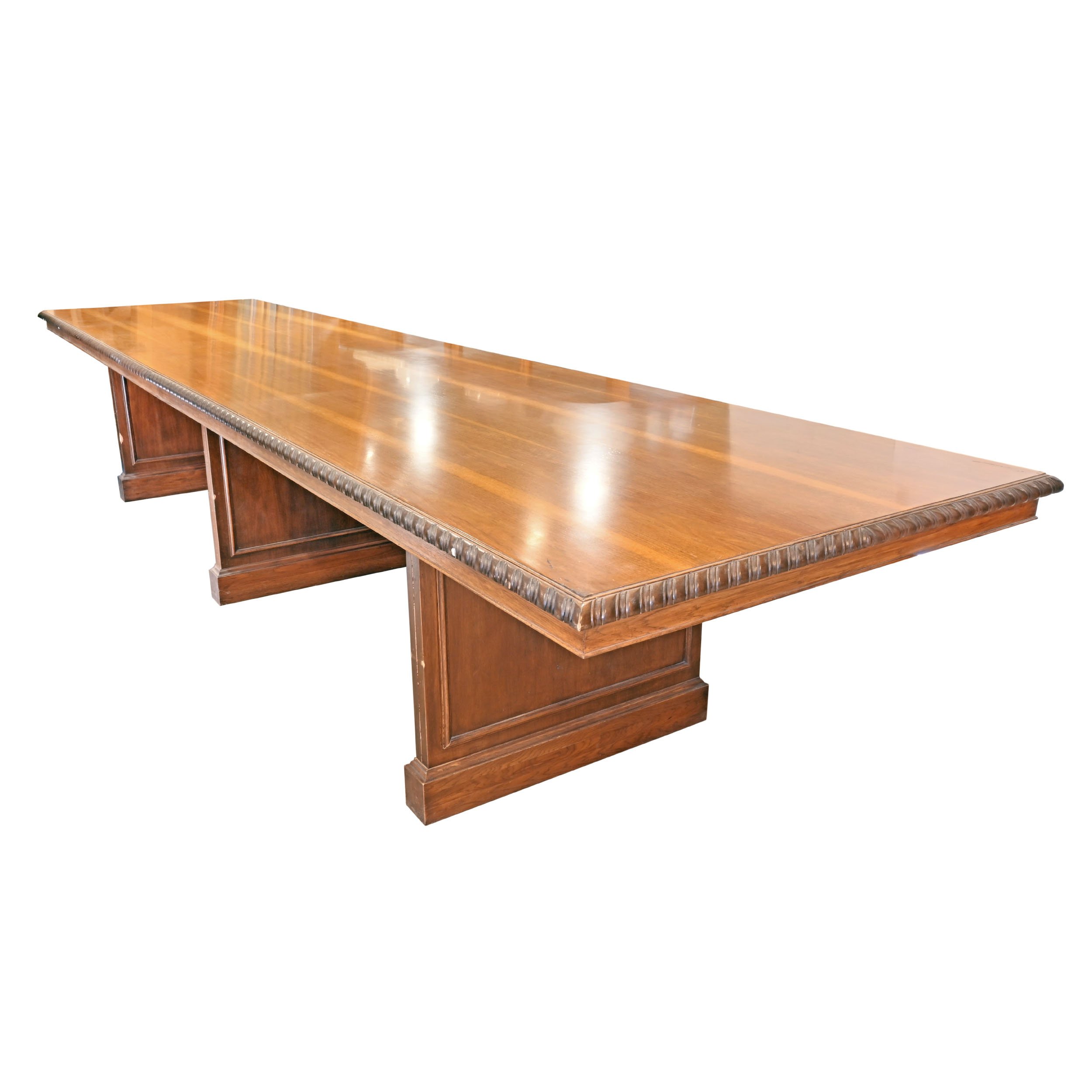 14 foot monreale rope edged walnut conference table