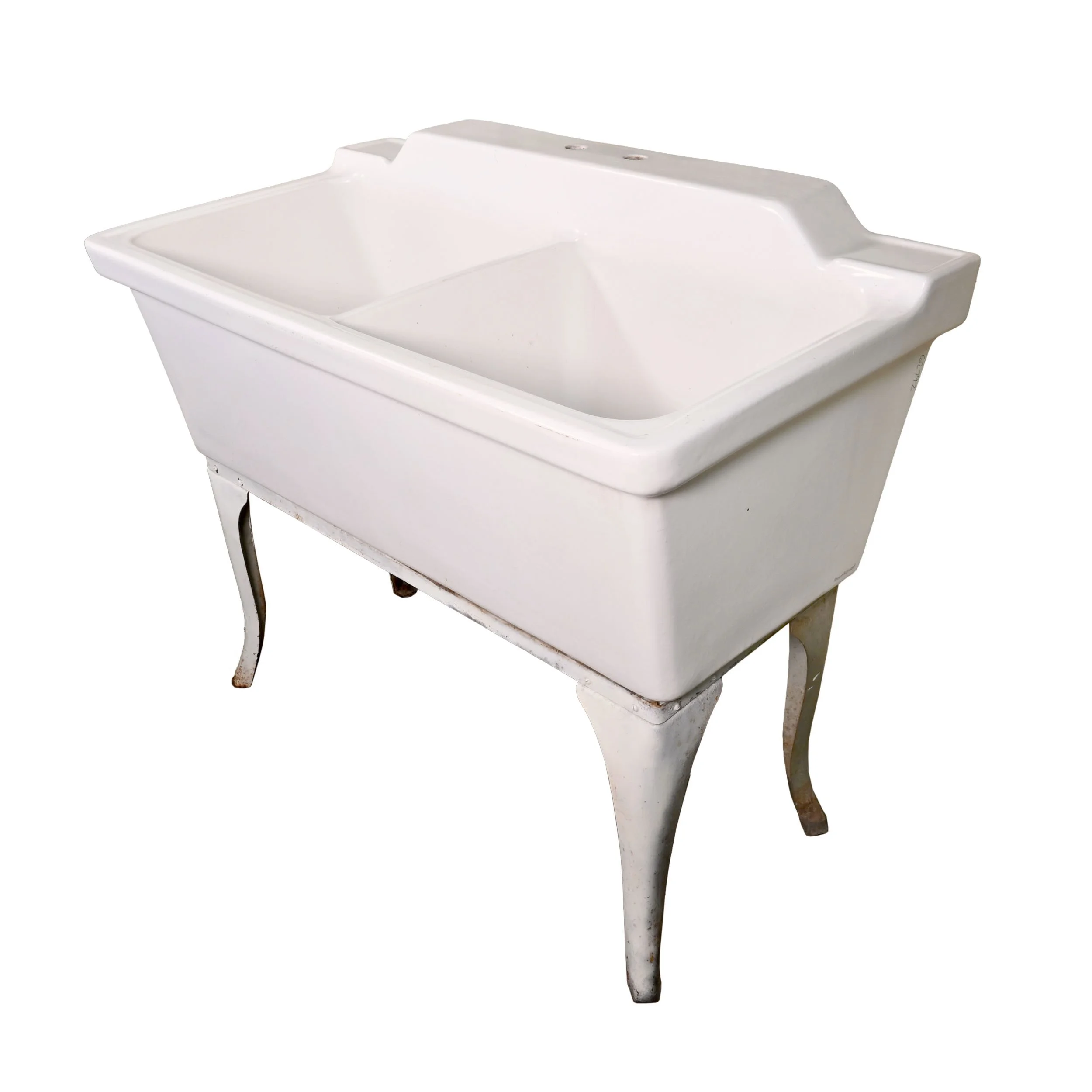 rheemrichmond porcelain laundry double sink — ARCHITECTURAL ANTIQUES