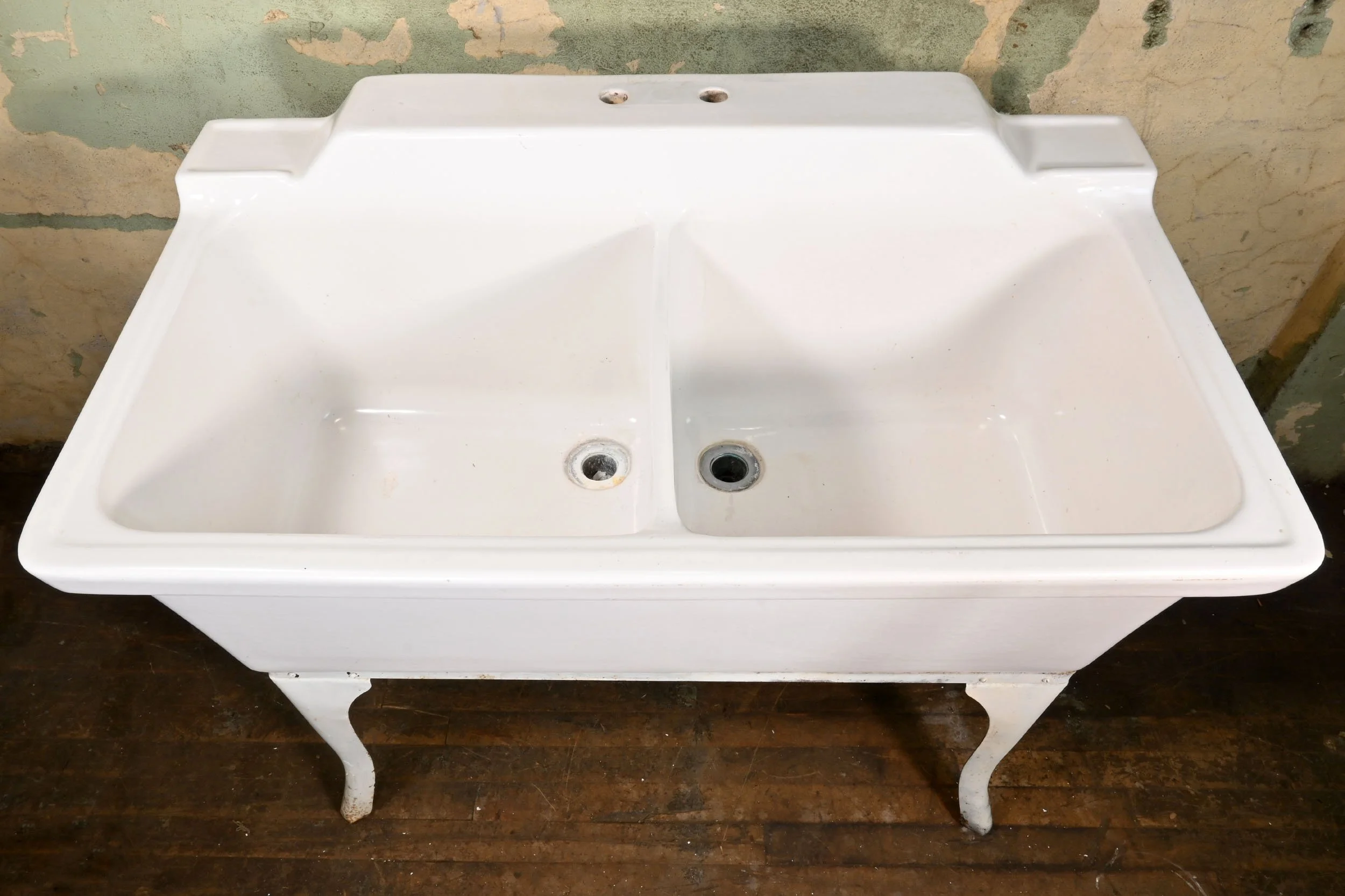 rheemrichmond porcelain laundry double sink — ARCHITECTURAL ANTIQUES