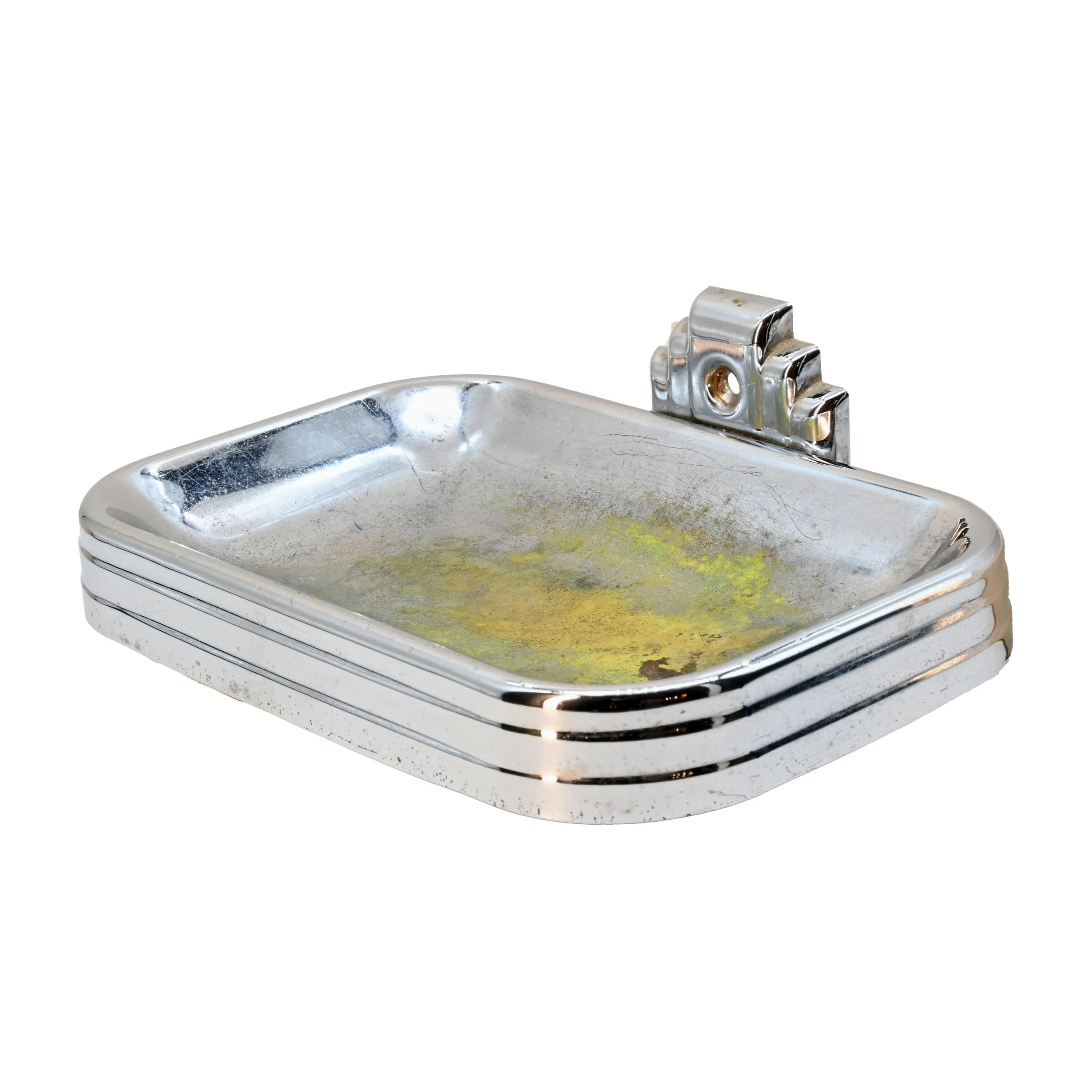 deco chrome plated bathroom accessory set — ARCHITECTURAL ANTIQUES