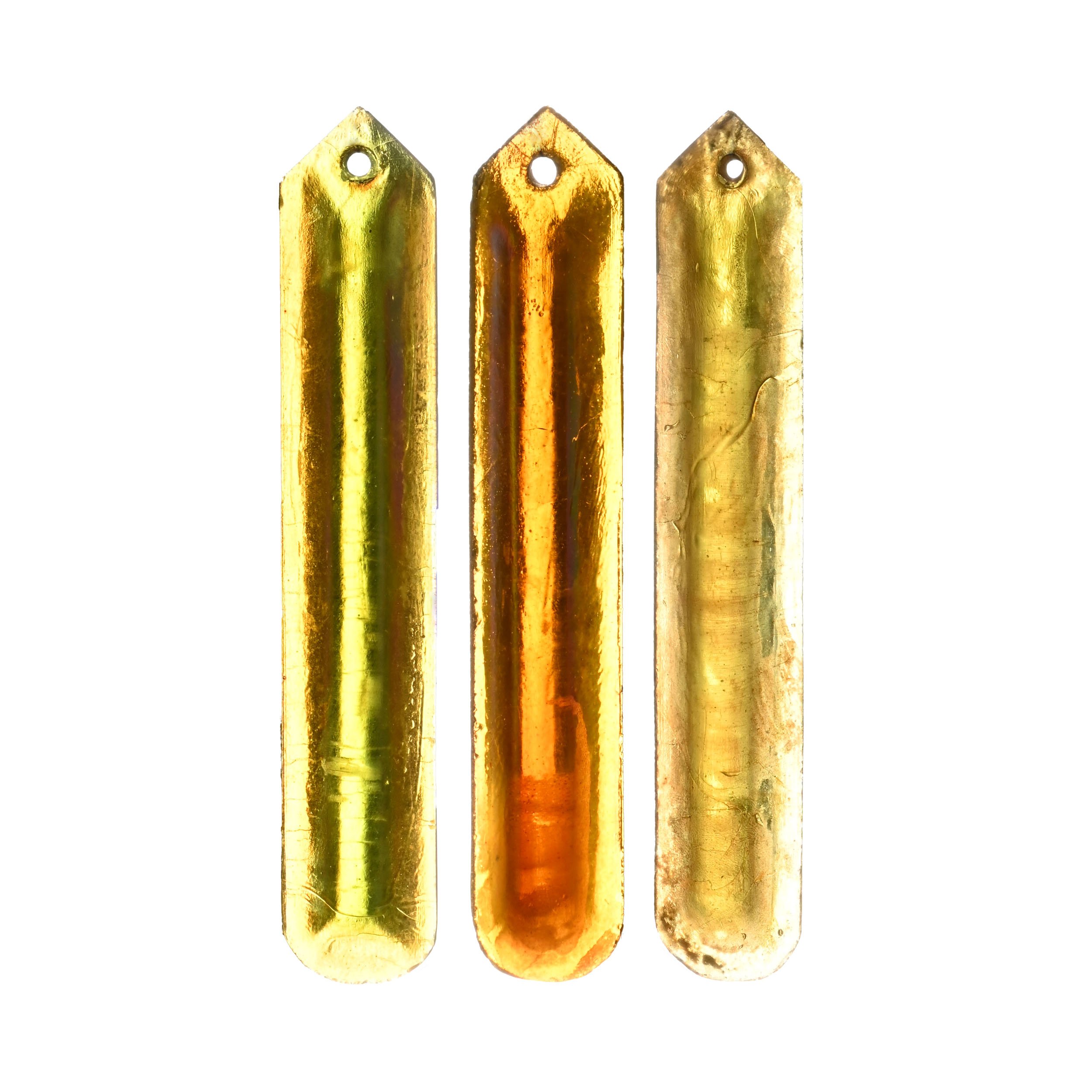 6 inch tiffany studios iridescent gold prisms in quantity