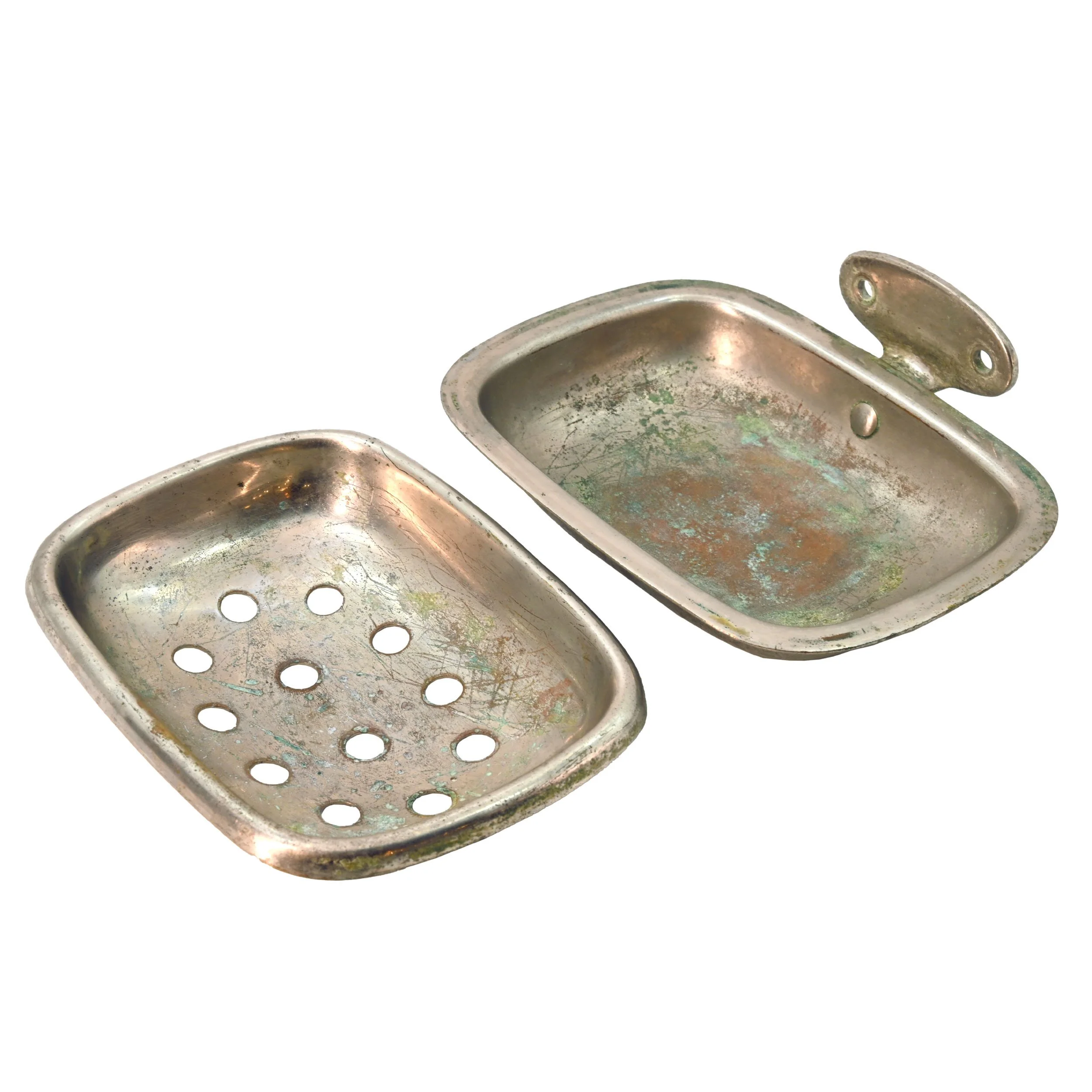 brasscrafters nickel soap dish & tray — ARCHITECTURAL ANTIQUES