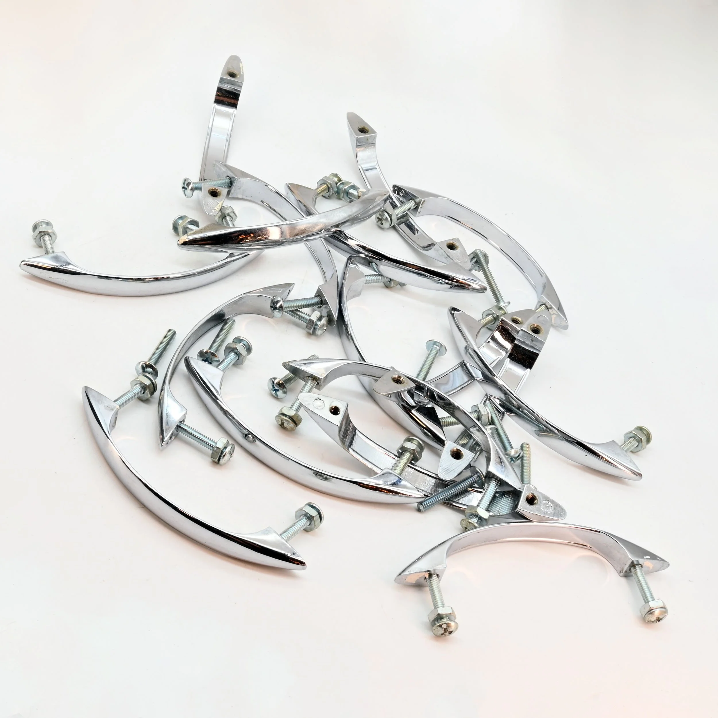 chrome pulls in quantity — ARCHITECTURAL ANTIQUES