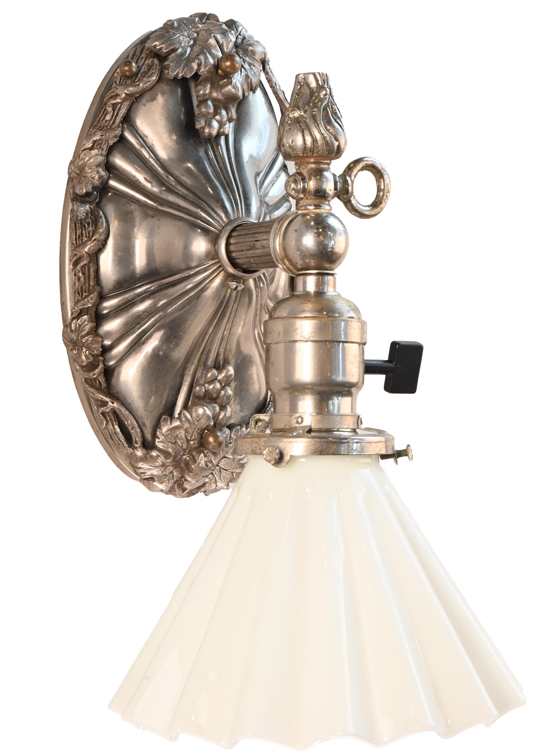 26020 grape encrusted silver sconce with skirted shade 1.jpg