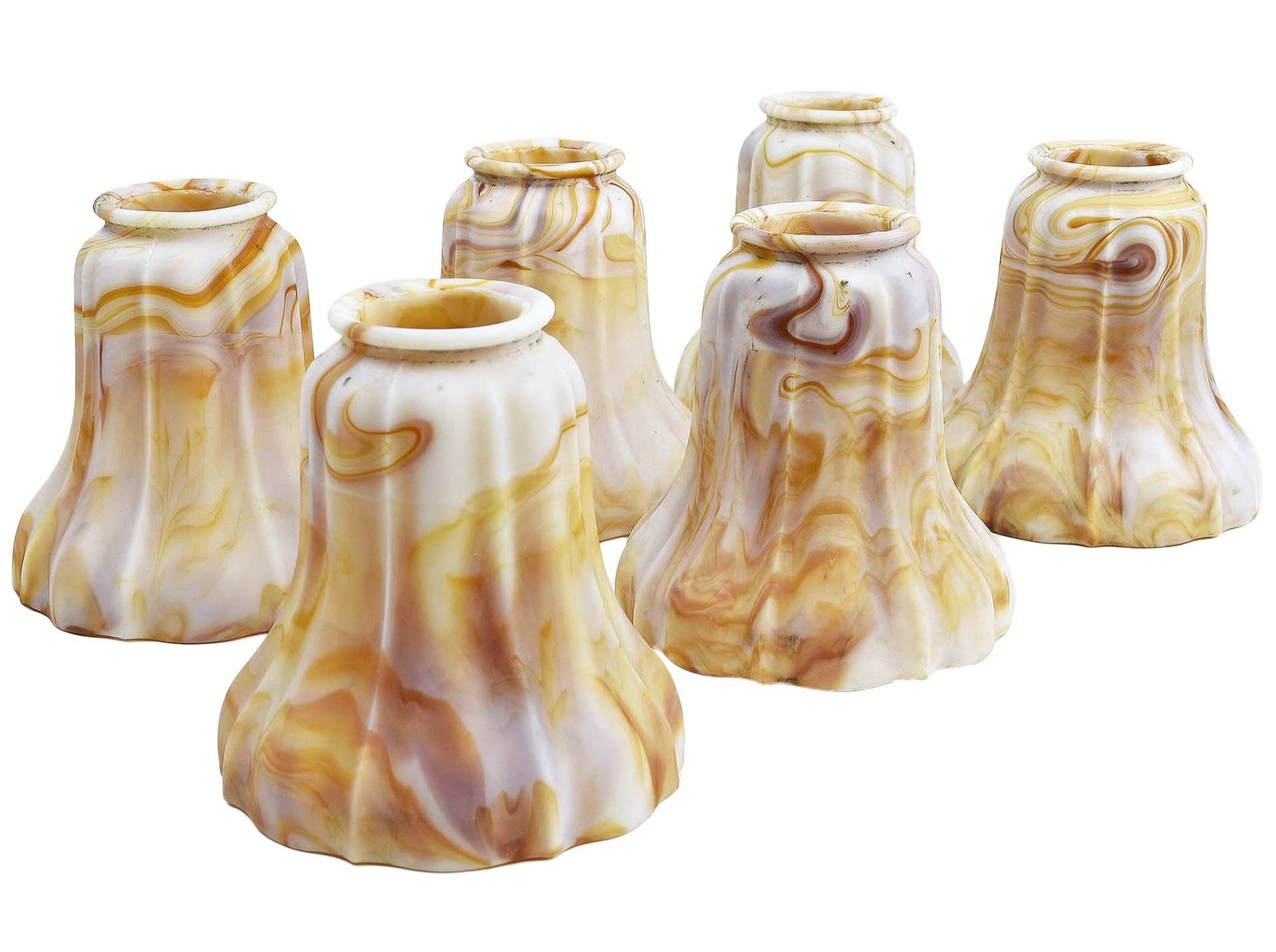 milk &amp; caramel kokomo american art glass