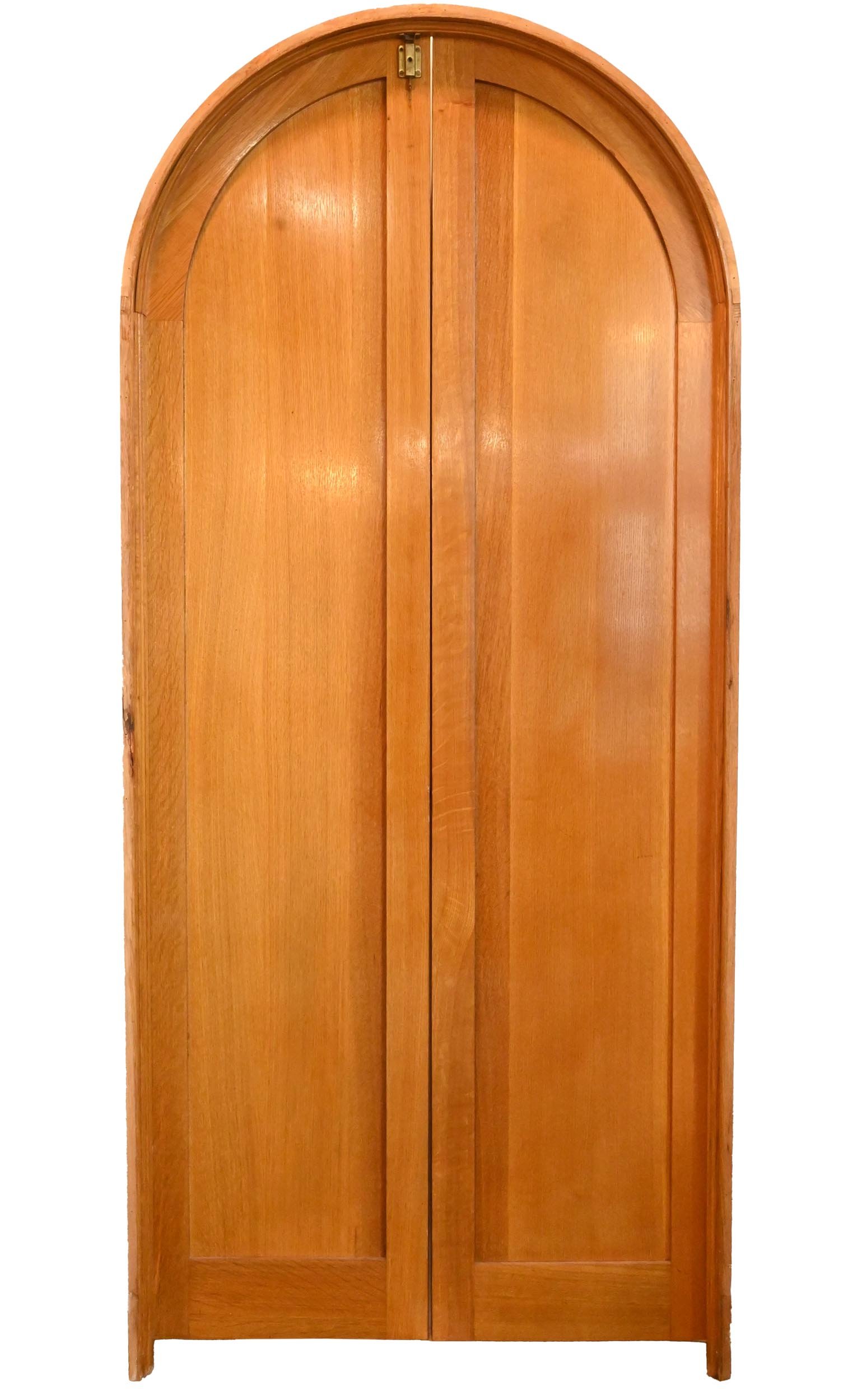 round arch double door closet entry set of quarter sawn oak