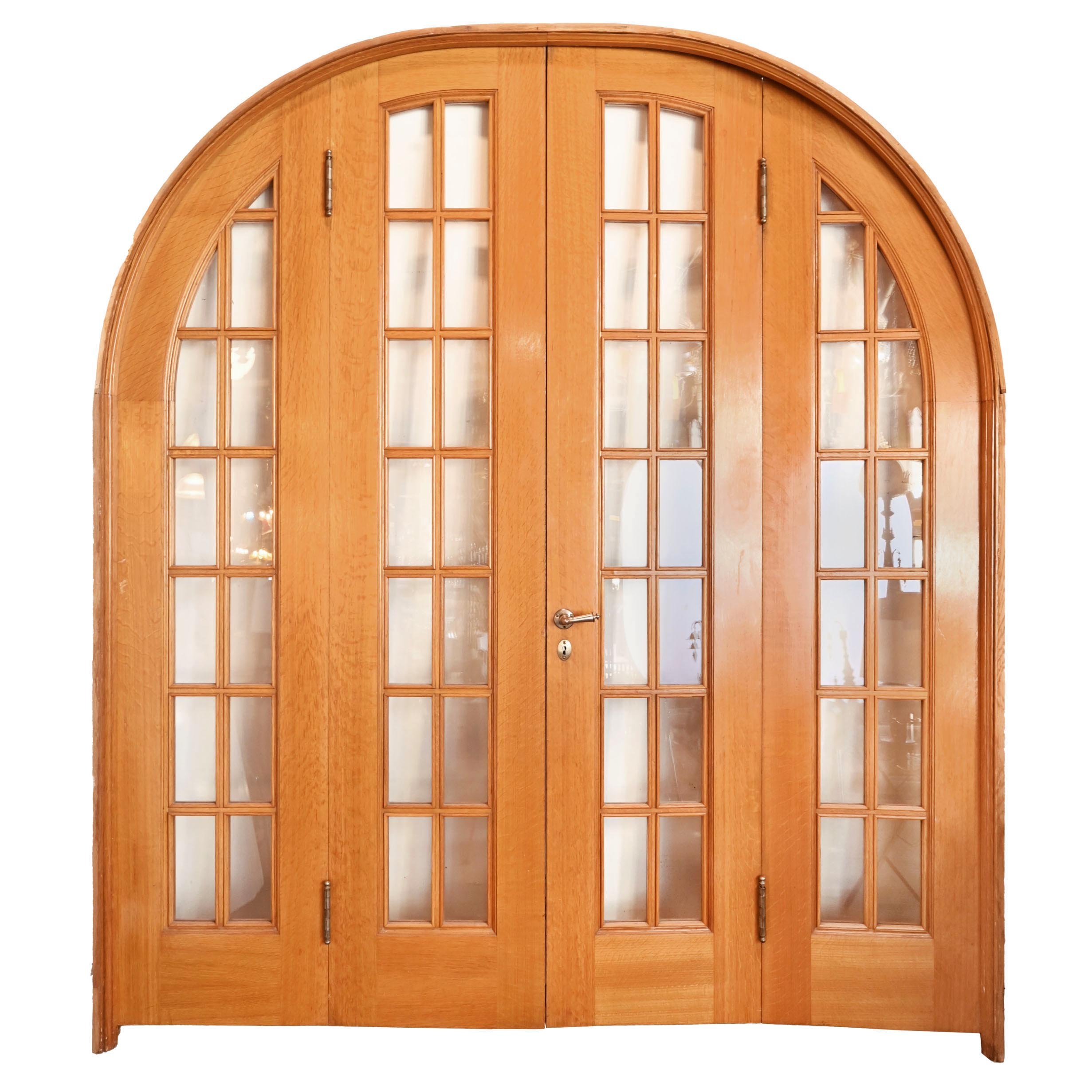 round arch bifold french door set quarter sawn oak