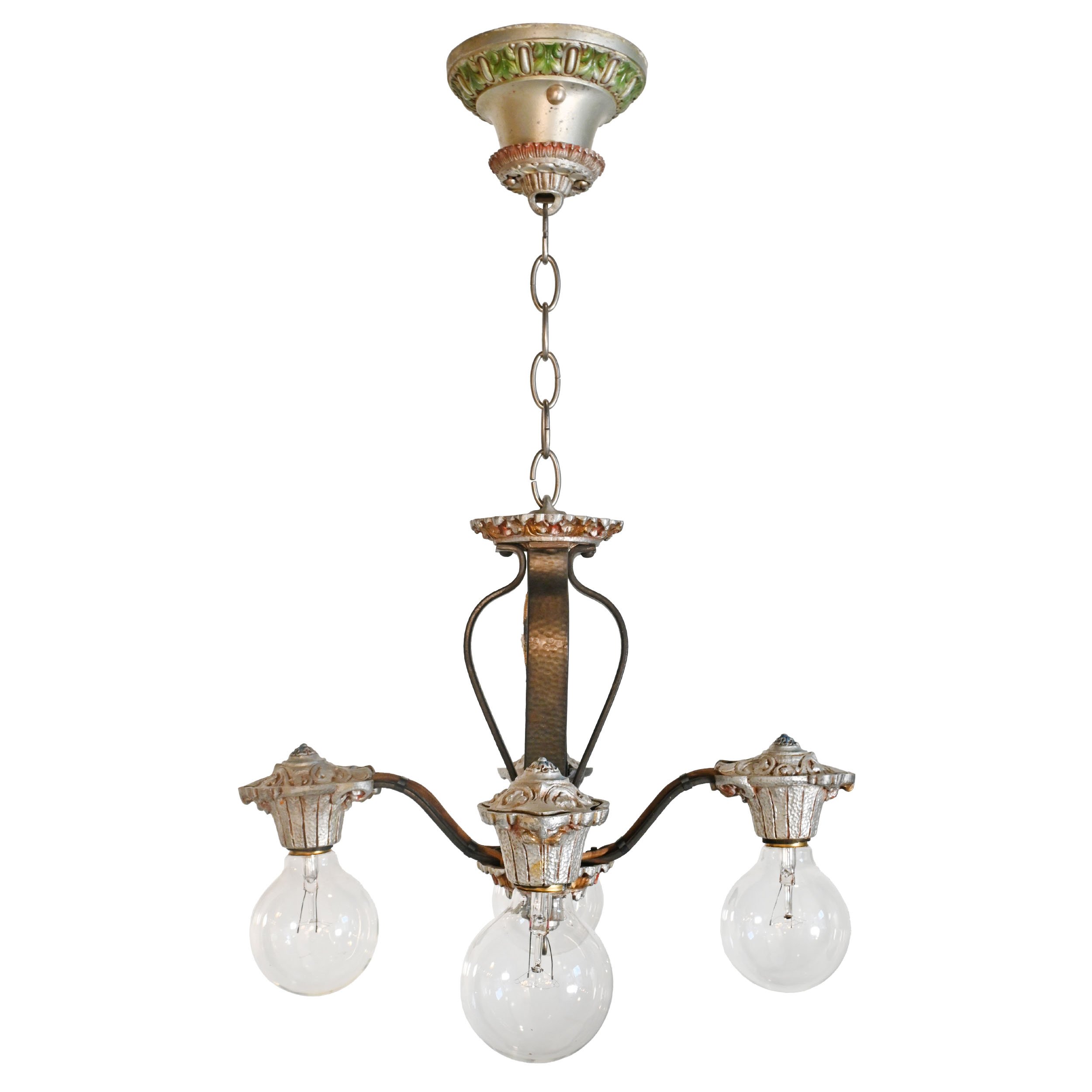 24250 silver and polychrome four bulb riddle chandelier 2.jpg