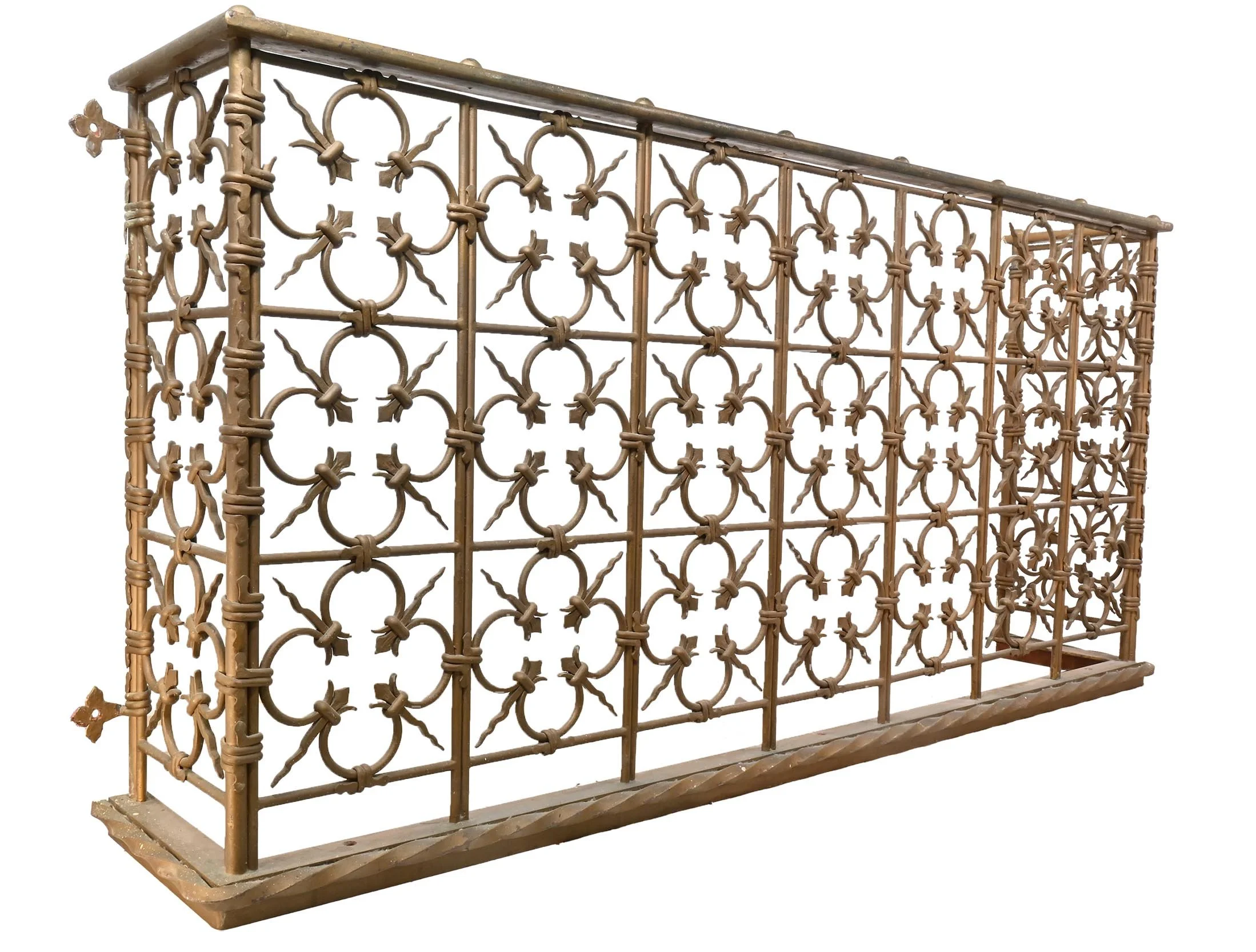 hand wrought & worked cast iron italianate romanesque juliet balcony