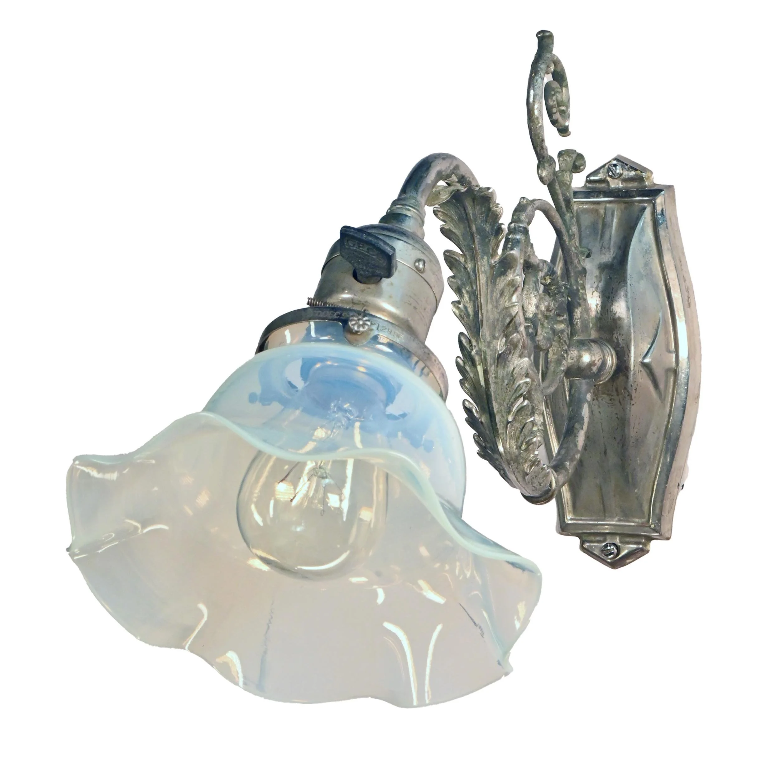 62770 victorian silver sconce pair with ruffle vaseline shades.jpg