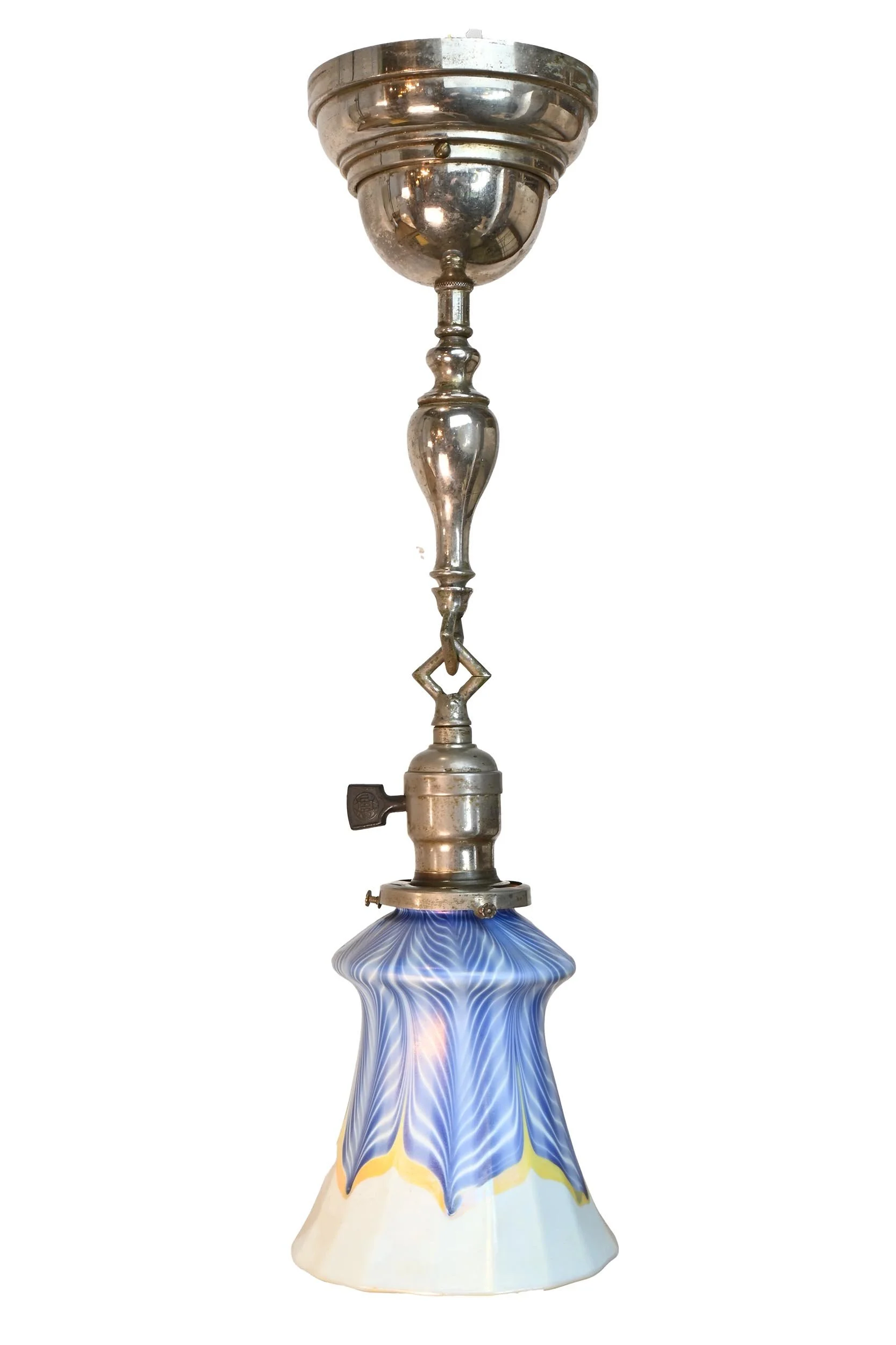 26153 silver pendant with quezal pulled blue feather 2.jpg