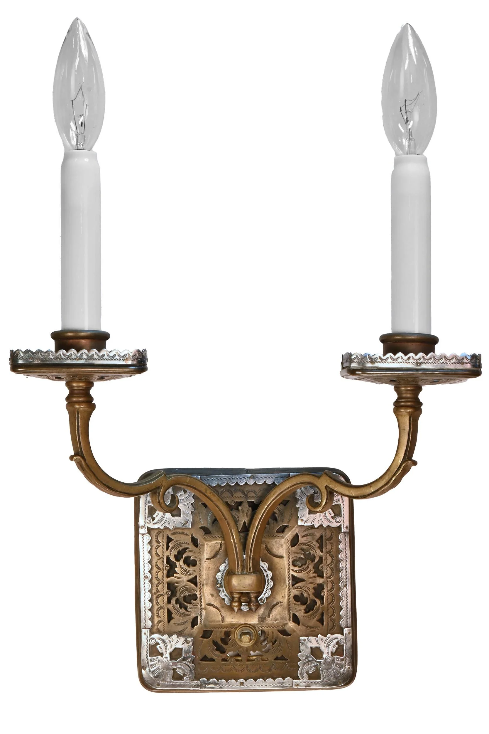 25631 caldwell bronze silver trimed 2 candle sconce pair 2.jpg